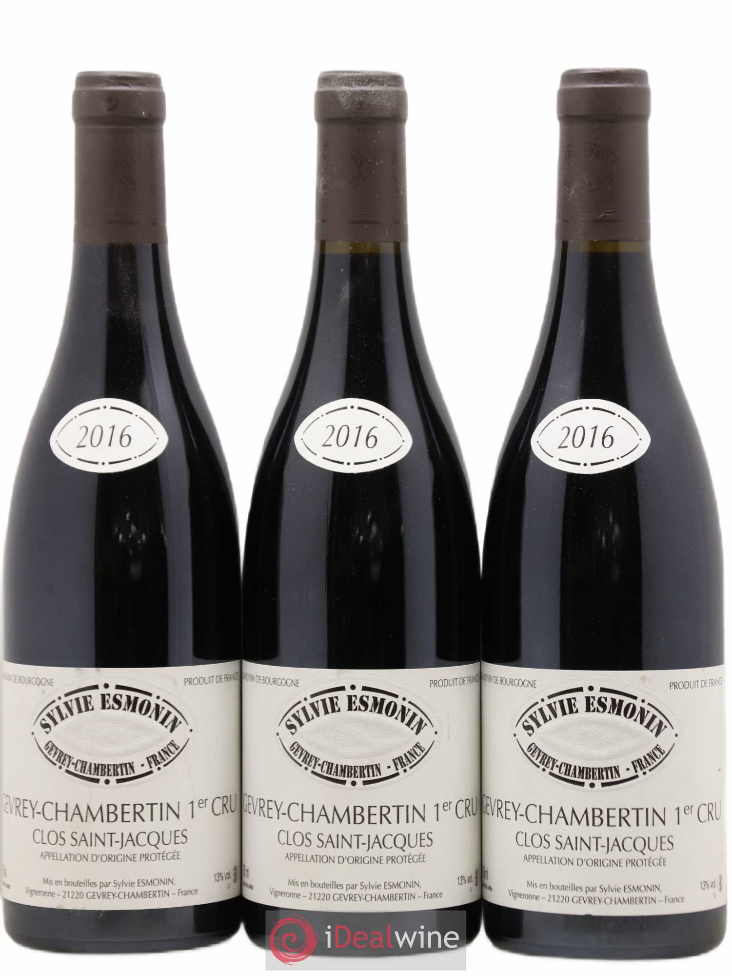 Gevrey-Chambertin 1er Cru Clos Saint Jacques Sylvie Esmonin 2016 - Lot de 3 bouteilles - 0