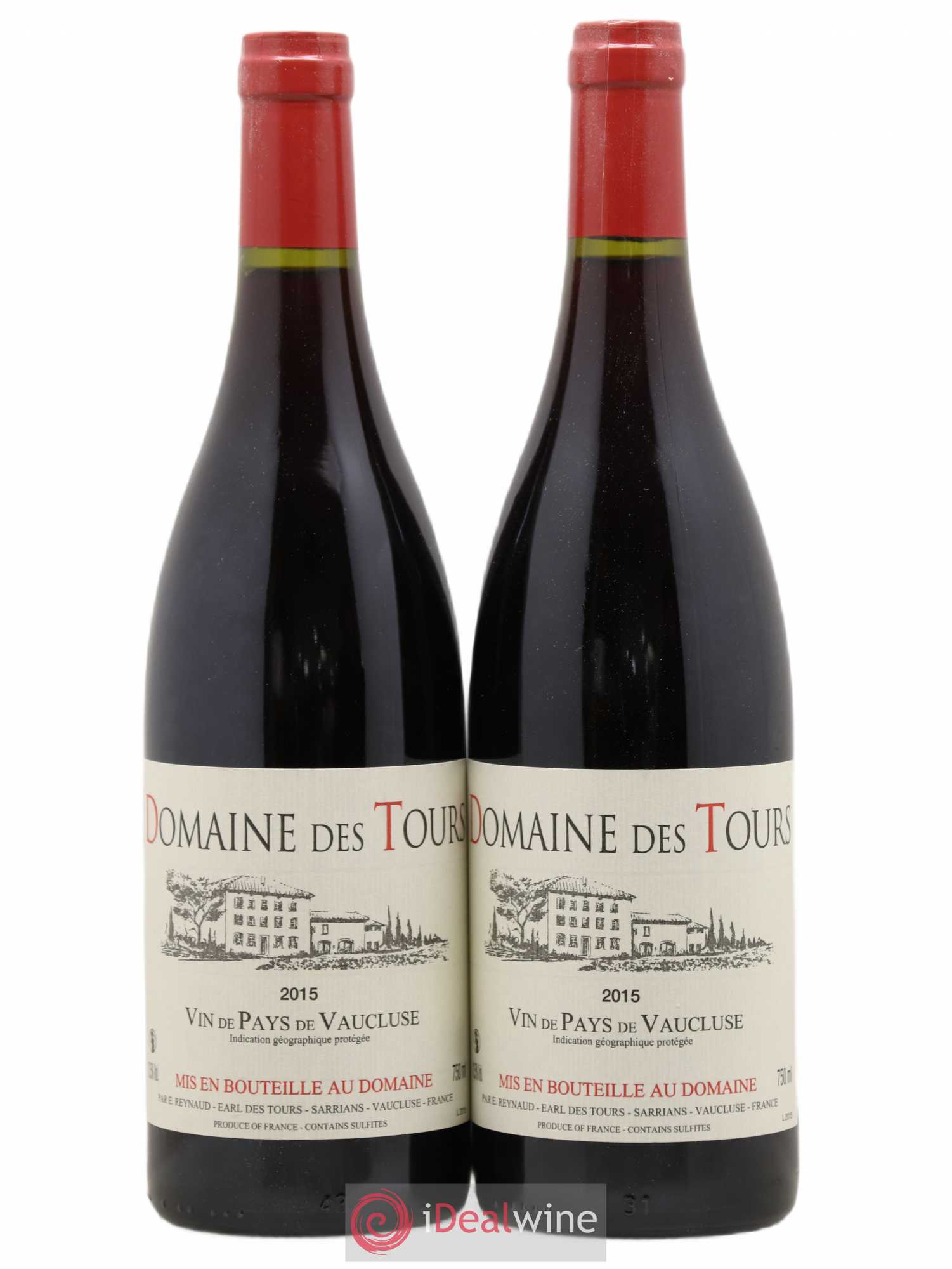 Vaucluse (Vin de Pays de Vaucluse) Domaine des Tours Emmanuel Reynaud 2015 - Lot de 2 bouteilles - 0