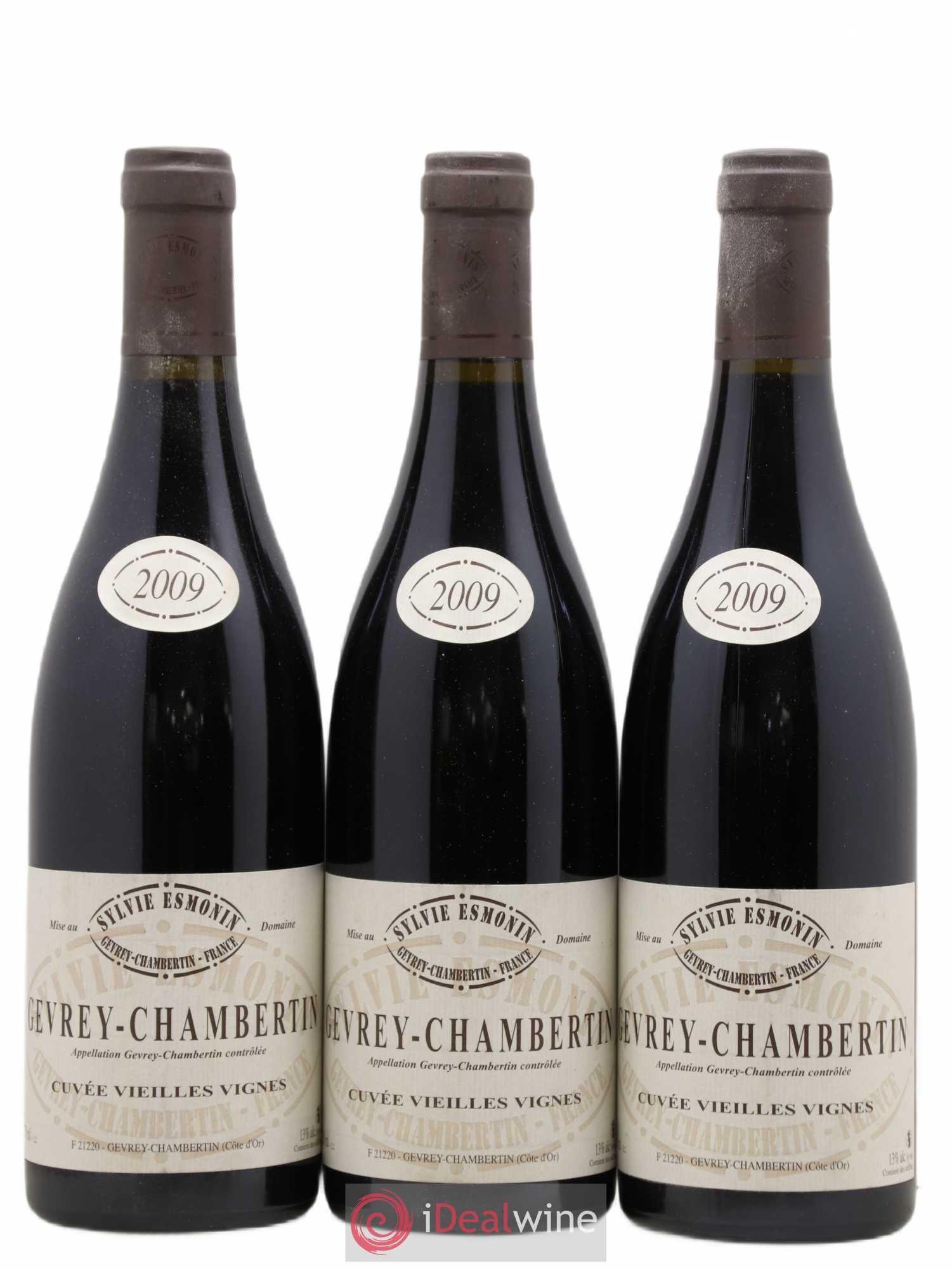 Gevrey-Chambertin Vieilles Vignes Sylvie Esmonin 2009 - Lot de 3 bouteilles - 0