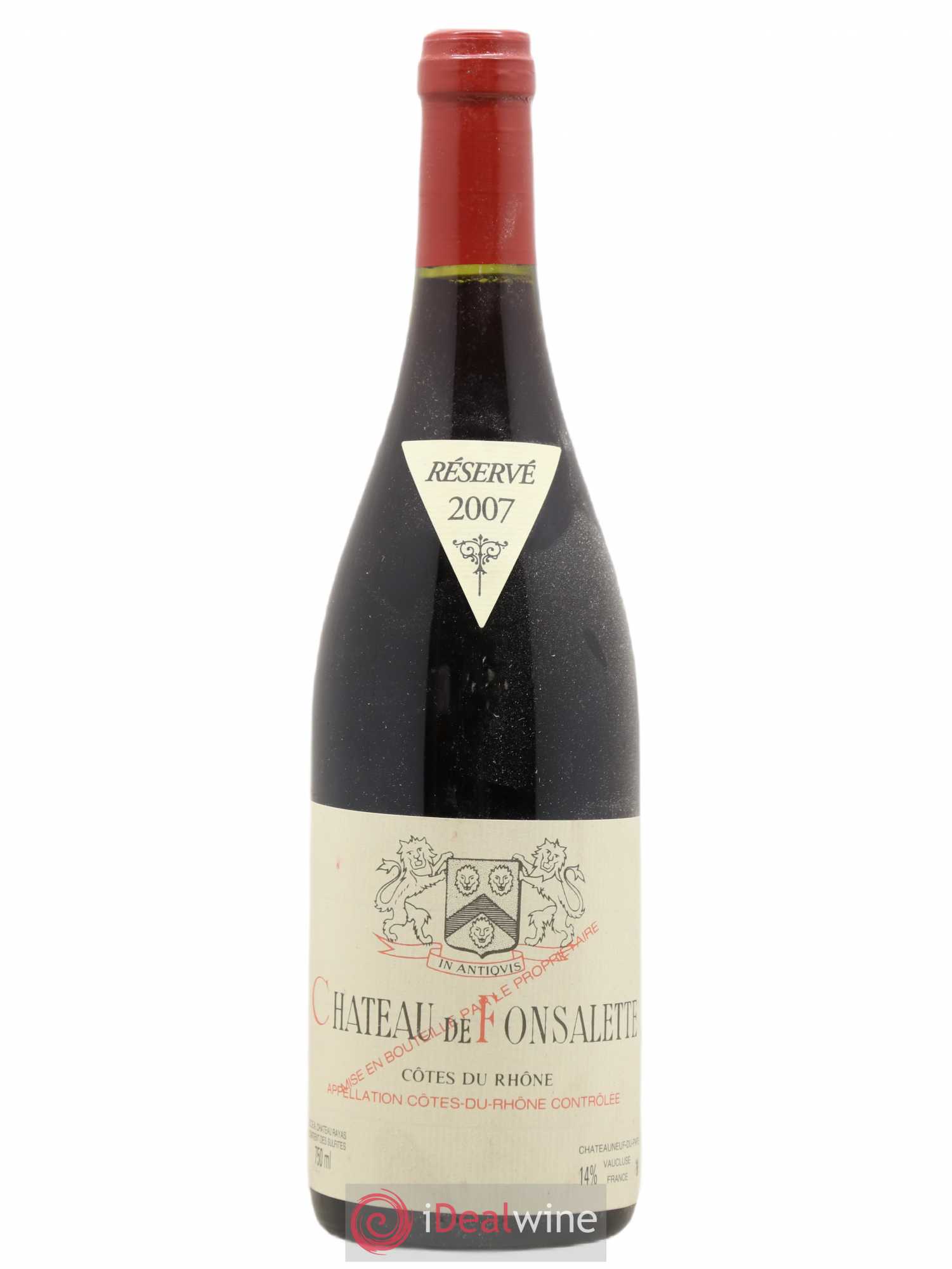 Côtes-du-Rhône Château de Fonsalette Emmanuel Reynaud 2007 - Lot de 1 bouteille - 0