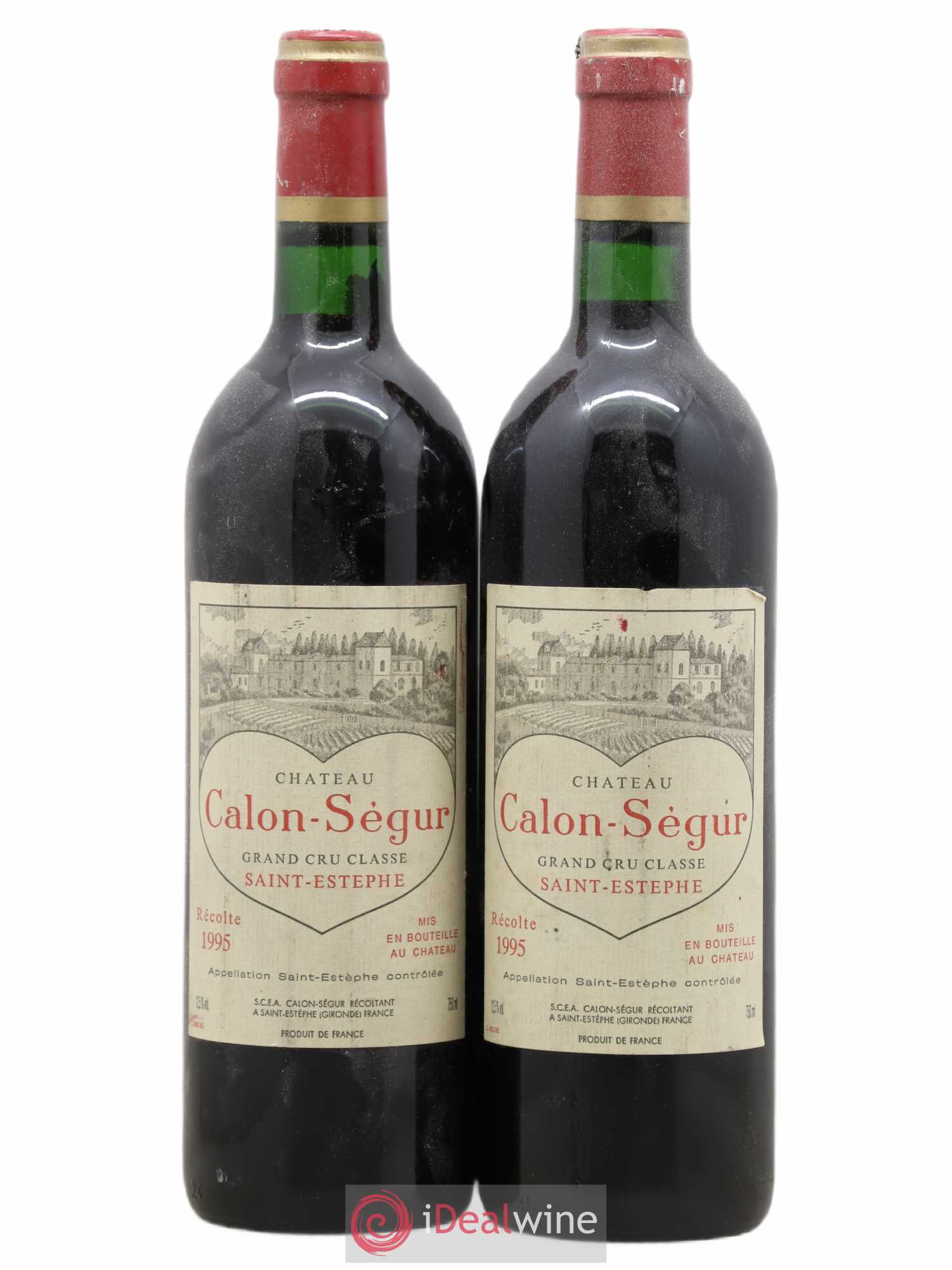 Château Calon Ségur 3ème Grand Cru Classé 1995 - Lot de 2 bouteilles - 0