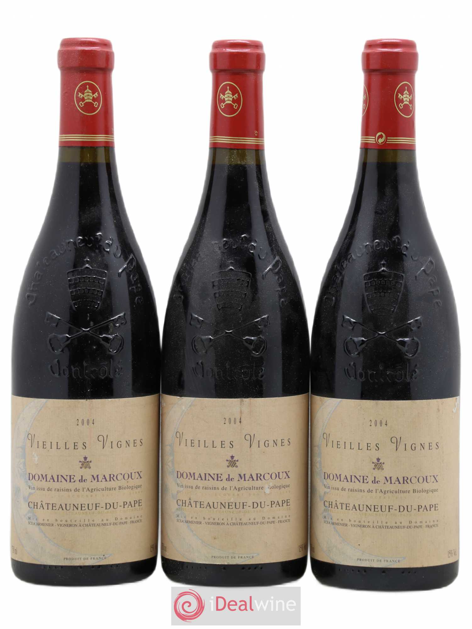 Châteauneuf-du-Pape Vieilles Vignes Marcoux (Domaine de) 2004 - Lot de 3 bouteilles - 0