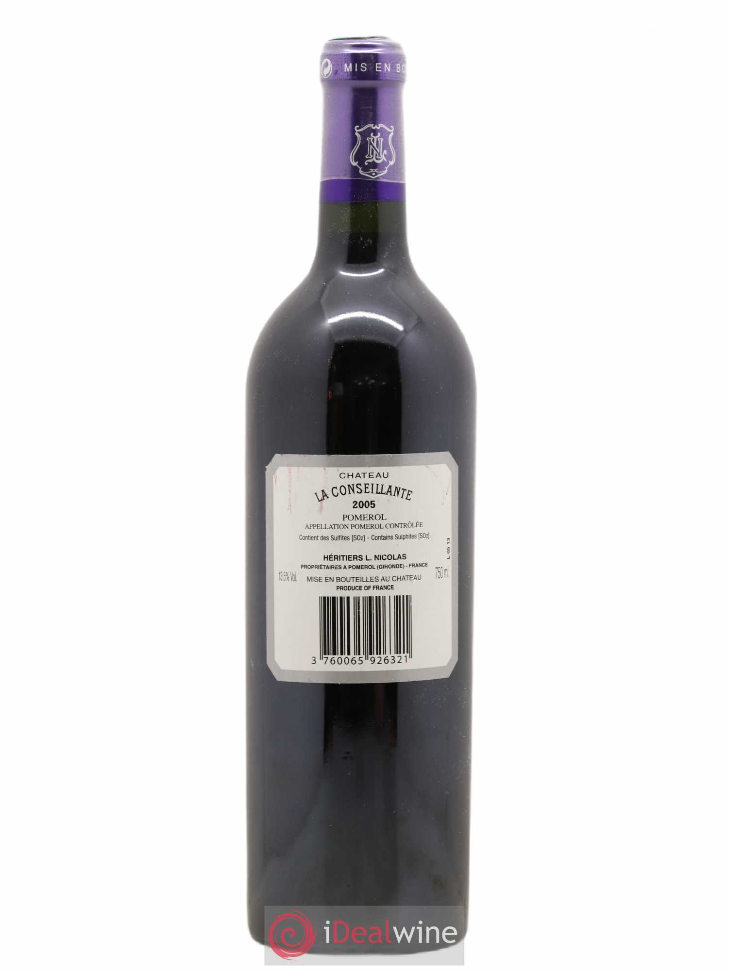 Château la Conseillante 2005 - Lot de 1 bouteille - 1