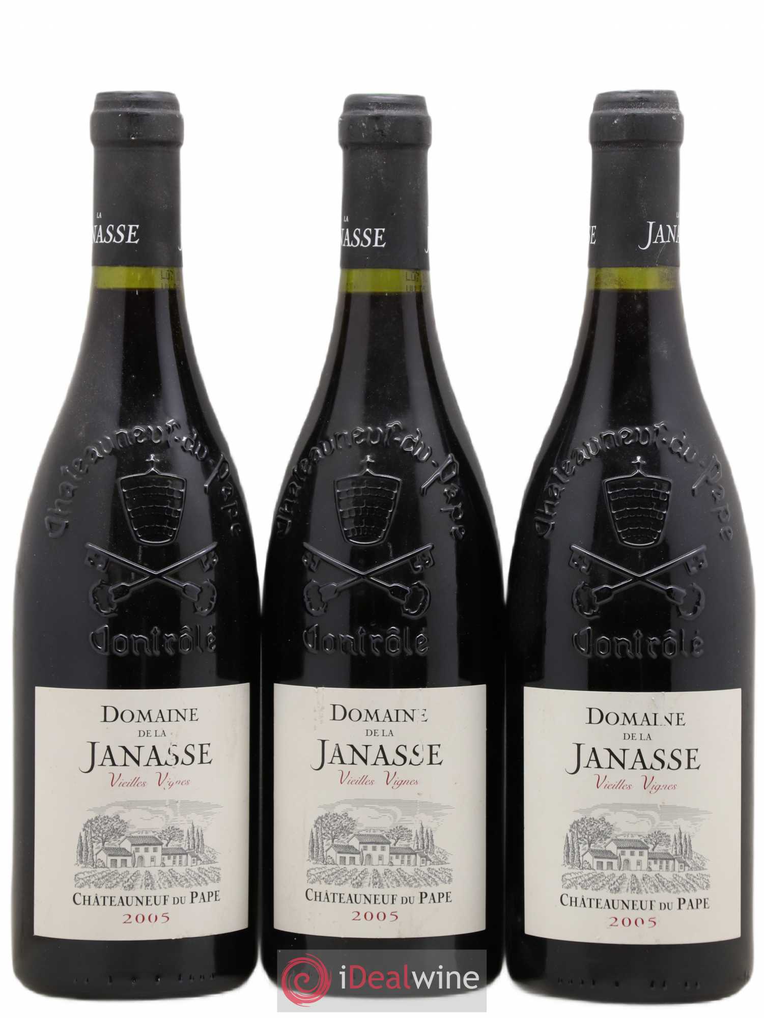 Châteauneuf-du-Pape Cuvée Vieilles Vignes La Janasse (Domaine de) (sans prix de réserve) 2005 - Lot de 3 bouteilles - 0