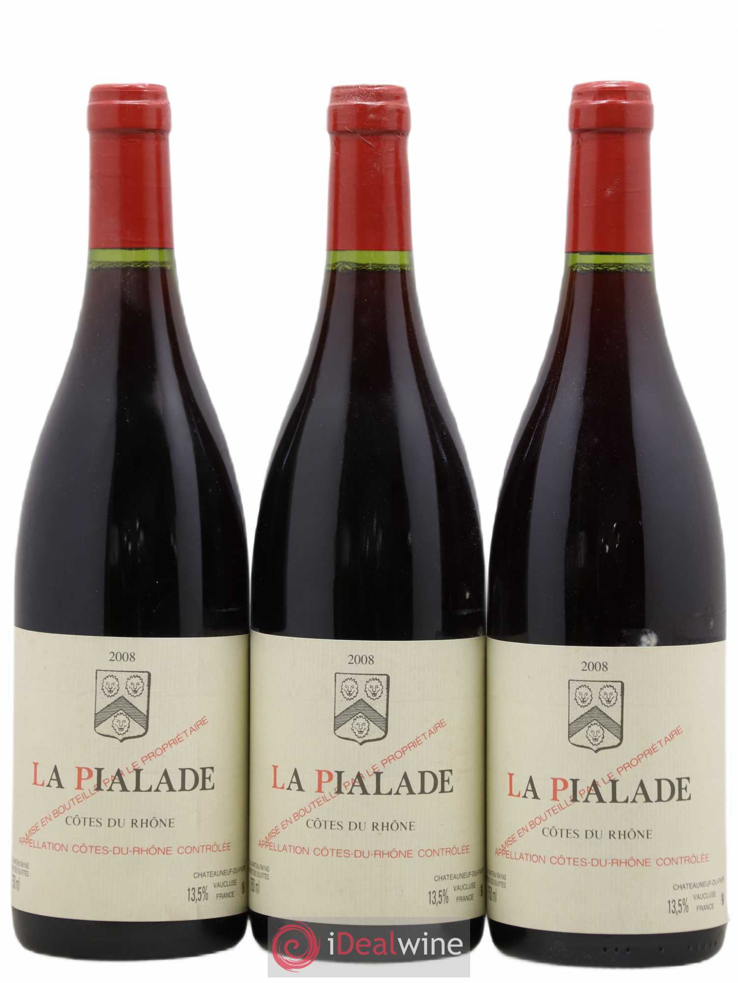 Côtes-du-Rhône La Pialade Emmanuel Reynaud 2008 - Lot de 3 bouteilles - 0