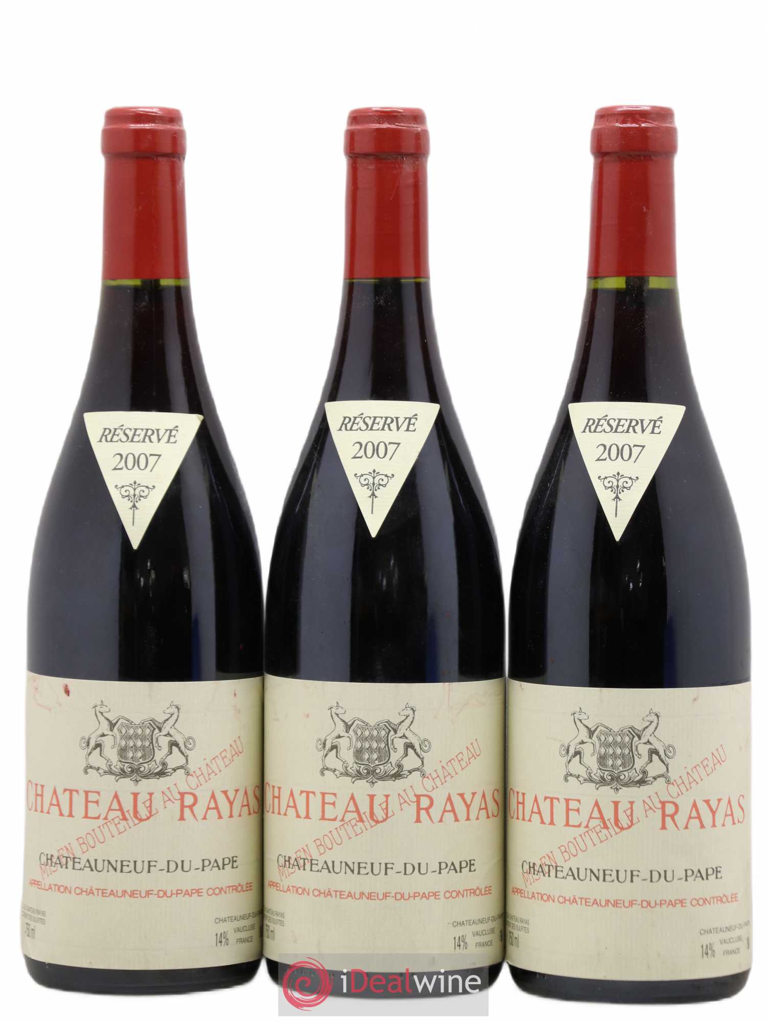 Châteauneuf-du-Pape Château Rayas Emmanuel Reynaud 2007 - Lot de 3 bouteilles - 0