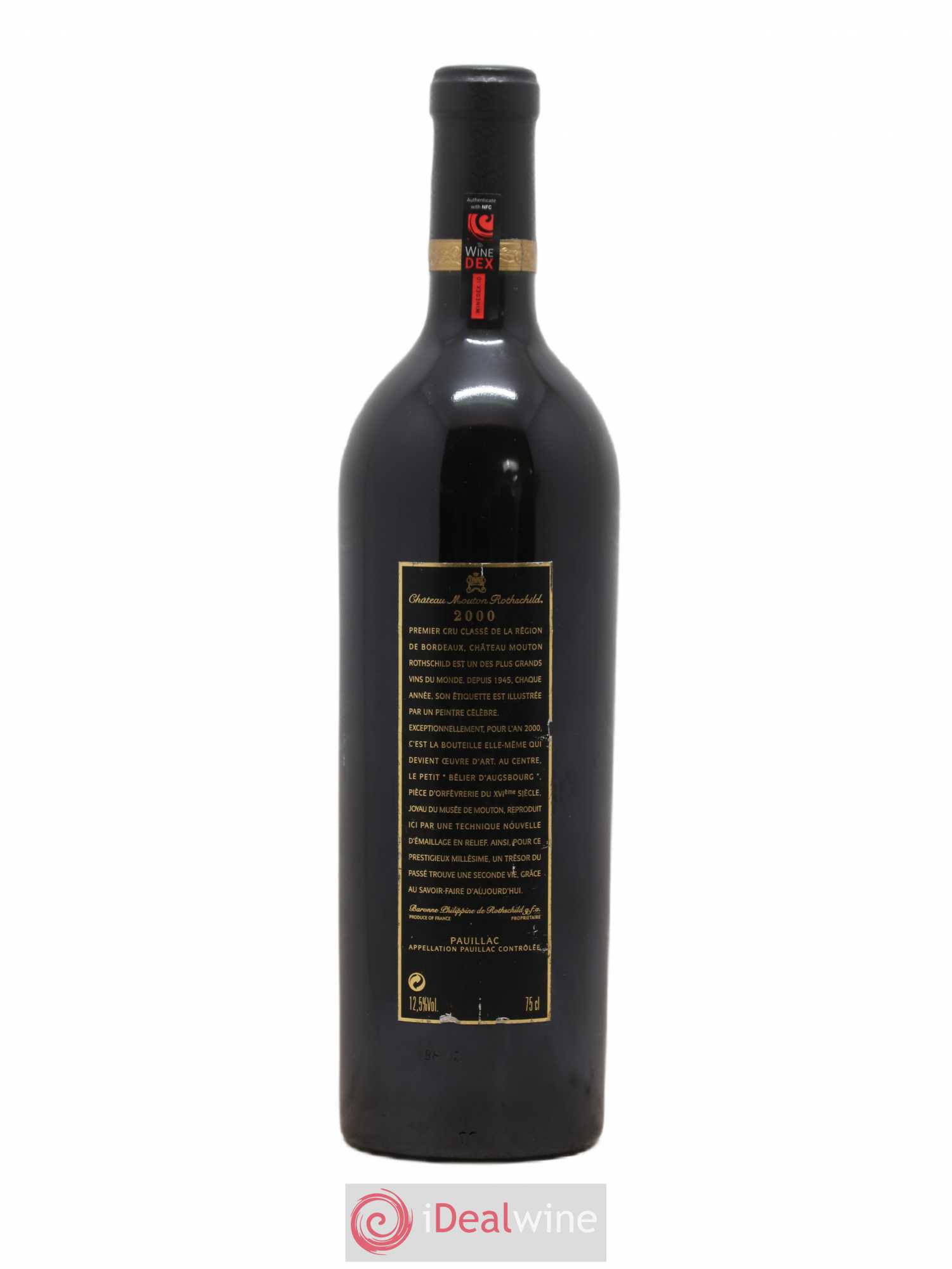 Château Mouton Rothschild 1er Grand Cru Classé 2000 - Lot de 1 bouteille - 1