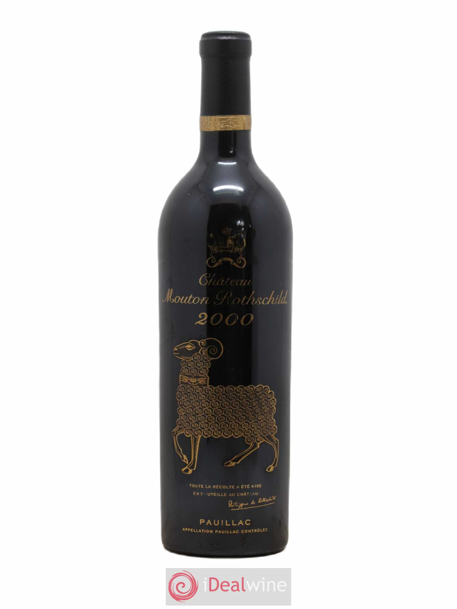 Château Mouton Rothschild 1er Grand Cru Classé 2000 - Lot de 1 bouteille - 0