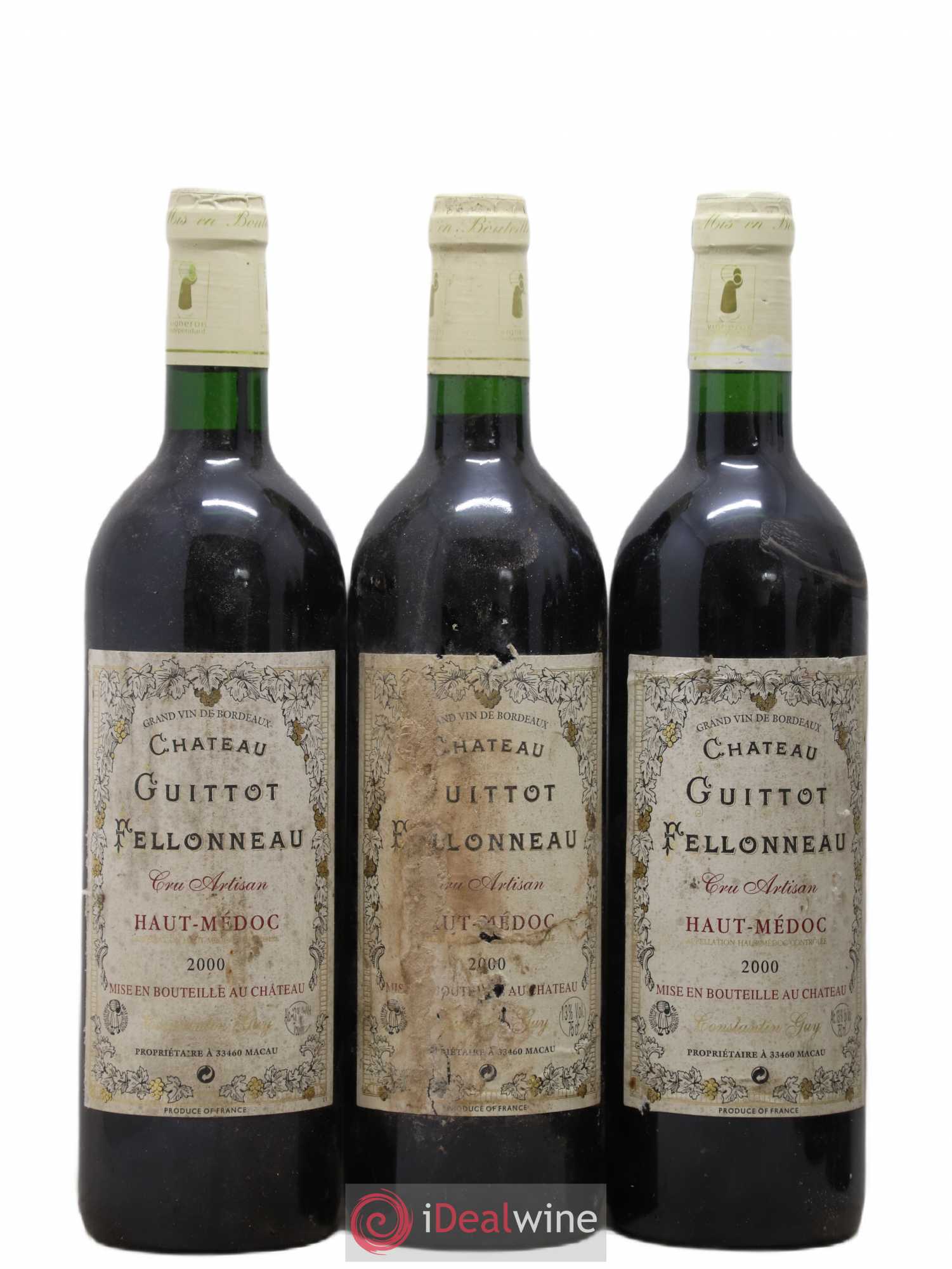 Haut Médoc Château Guittot Felloneau (sans prix de réserve) 2000 - Posten von 6 Flaschen - 1