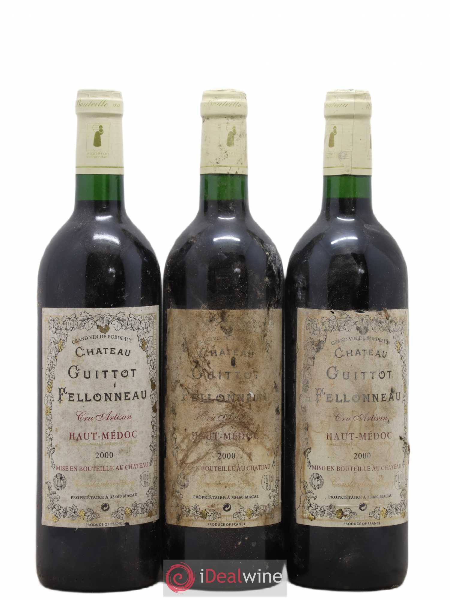 Haut Médoc Château Guittot Felloneau (sans prix de réserve) 2000 - Posten von 6 Flaschen - 2