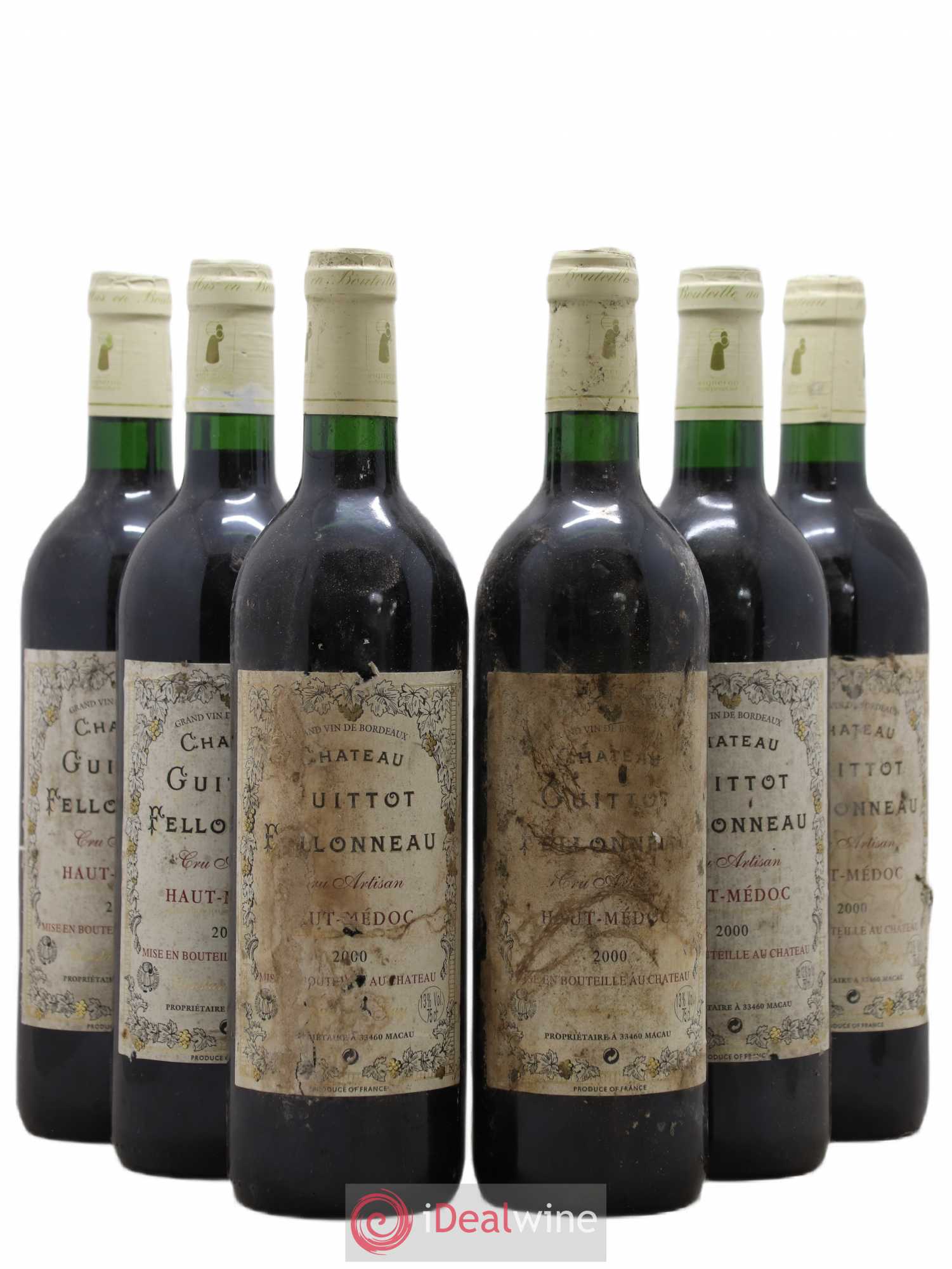 Haut Médoc Château Guittot Felloneau (sans prix de réserve) 2000 - Posten von 6 Flaschen - 0