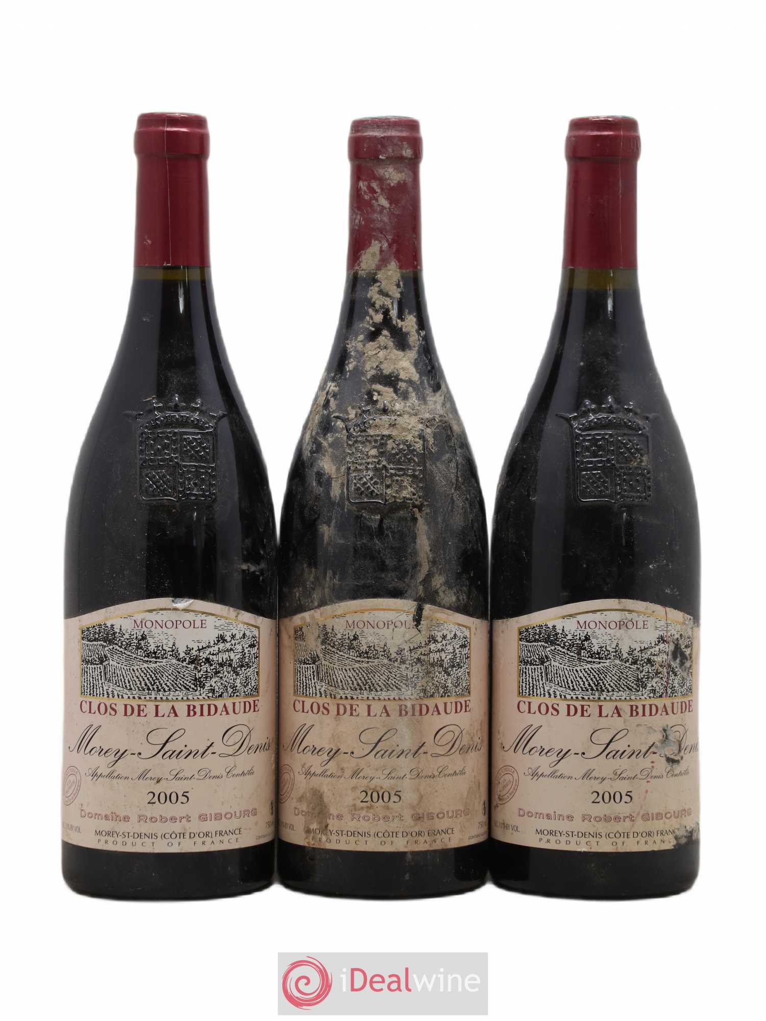Morey-Saint-Denis Clos De La Bidaude Domaine Robert Gibourg 2005 - Posten von 3 Flaschen - 0