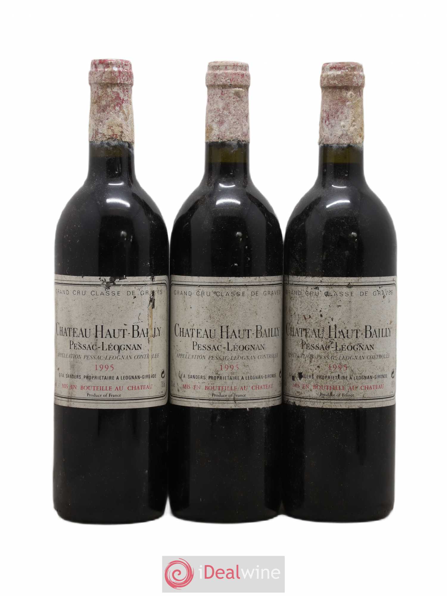 Château Haut-Bailly Cru Classé de Graves 1995 - Lot de 3 bouteilles - 0