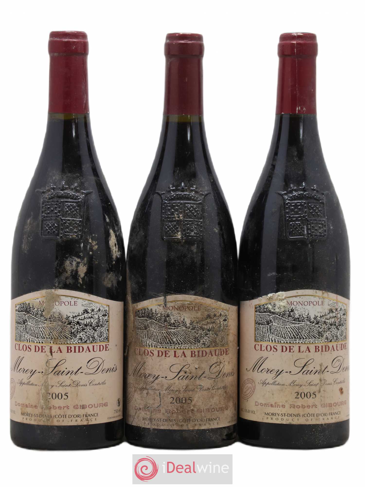 Morey-Saint-Denis Clos De La Bidaude Domaine Robert Gibourg 2005 - Posten von 3 Flaschen - 0
