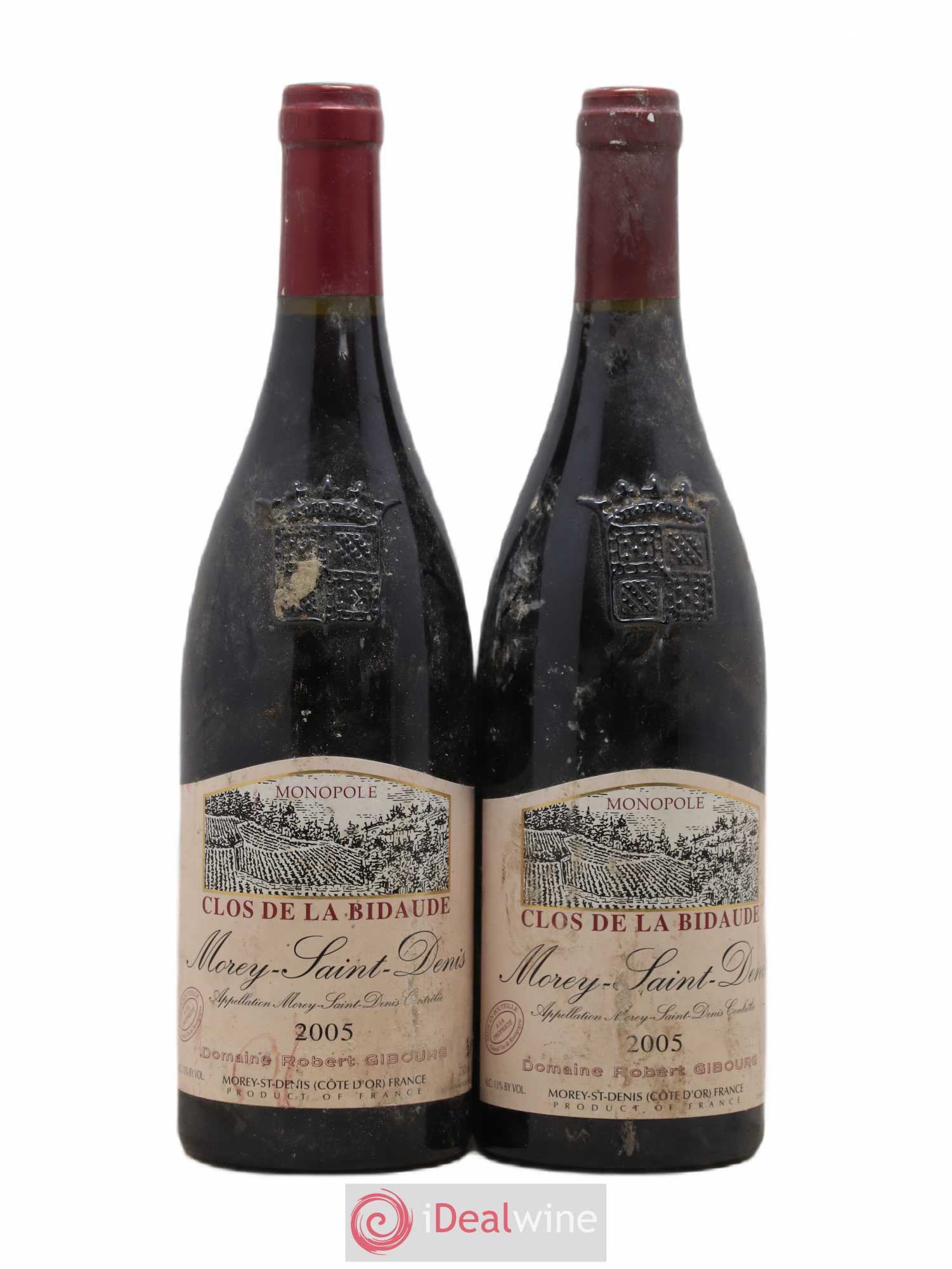 Morey-Saint-Denis Clos De La Bidaude Domaine Robert Gibourg 2005 - Posten von 2 Flaschen - 0