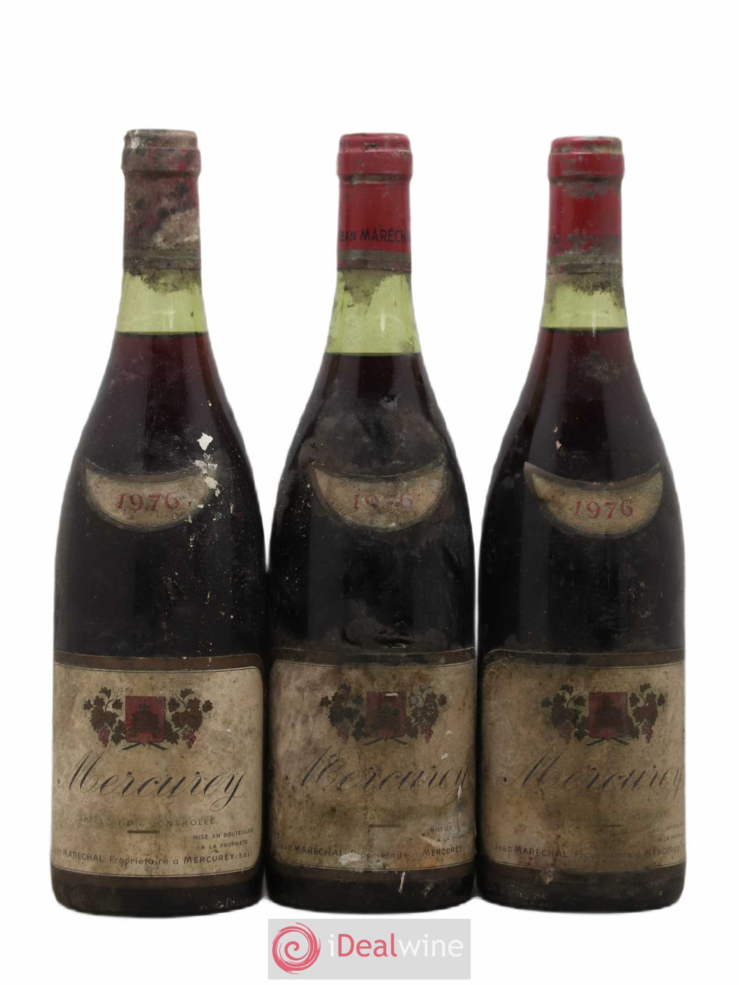 Mercurey Domaine Jean Marechal 1976 - Posten von 3 Flaschen - 0