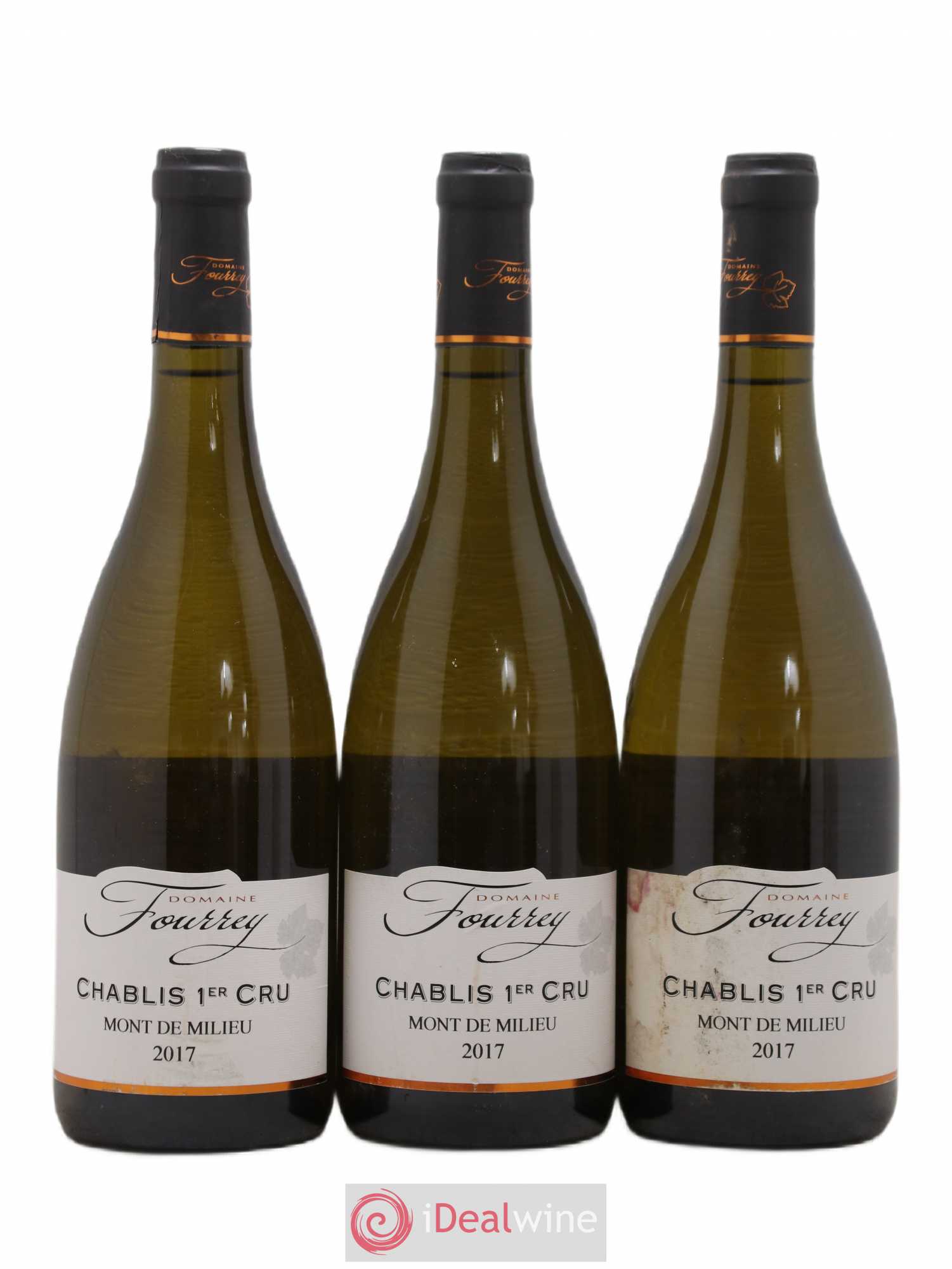 Chablis 1er Cru Mont de Milieu Domaine Fourrey 2017 - Posten von 3 Flaschen - 0