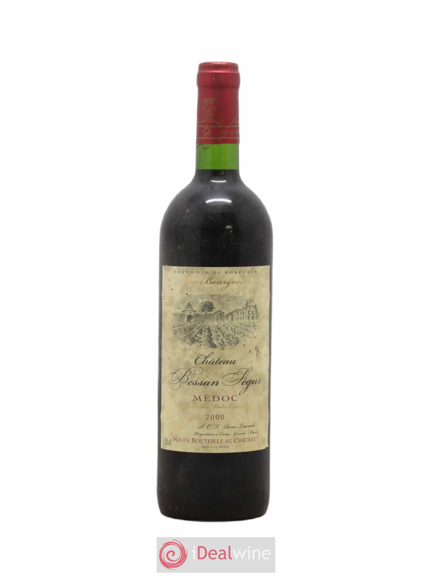 Médoc Château Bessan Ségur 2000 - Lot de 1 bouteille - 0