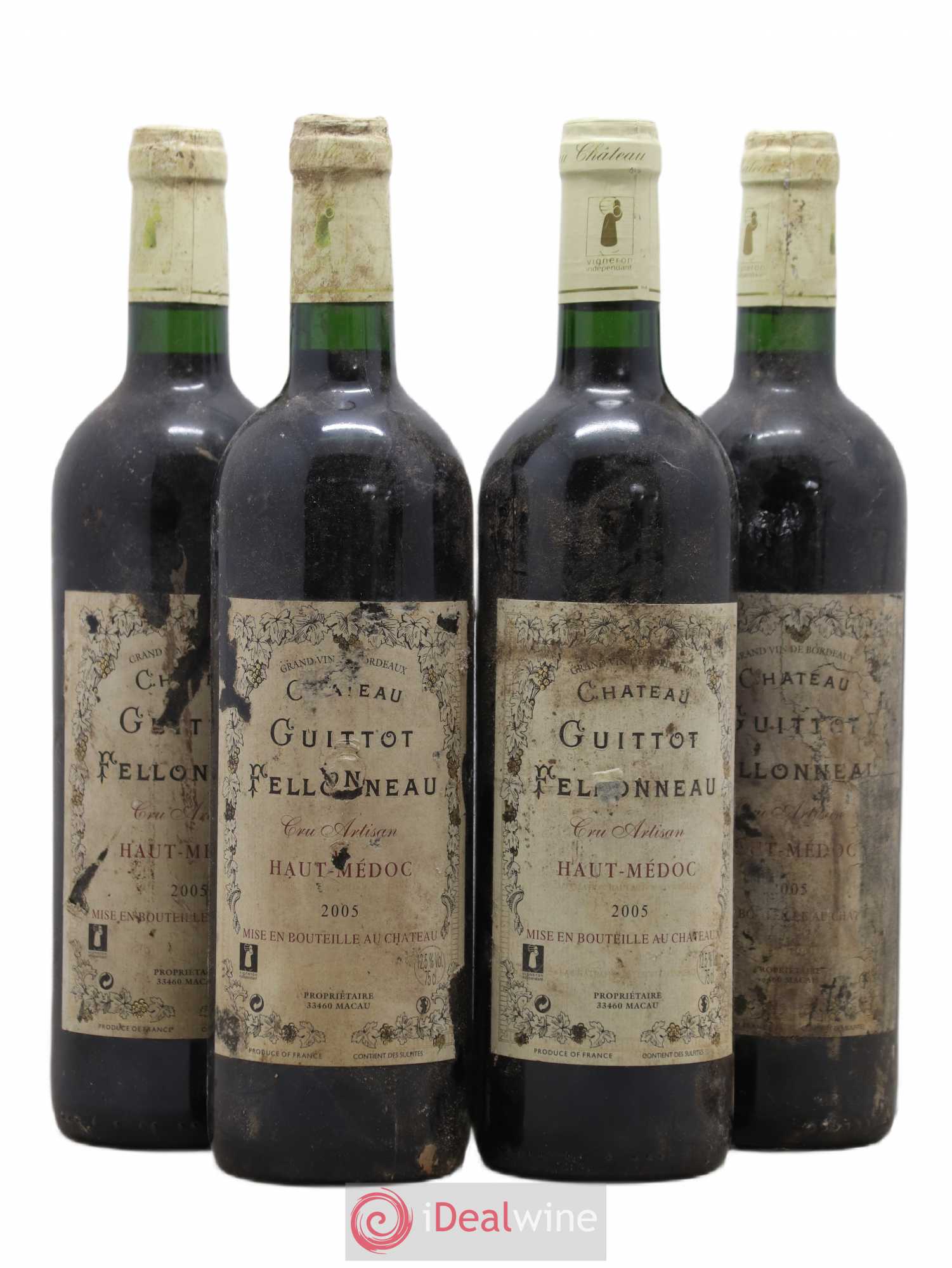Haut Médoc Château Guittot Felloneau (sans prix de réserve) 2005 - Posten von 4 Flaschen - 0
