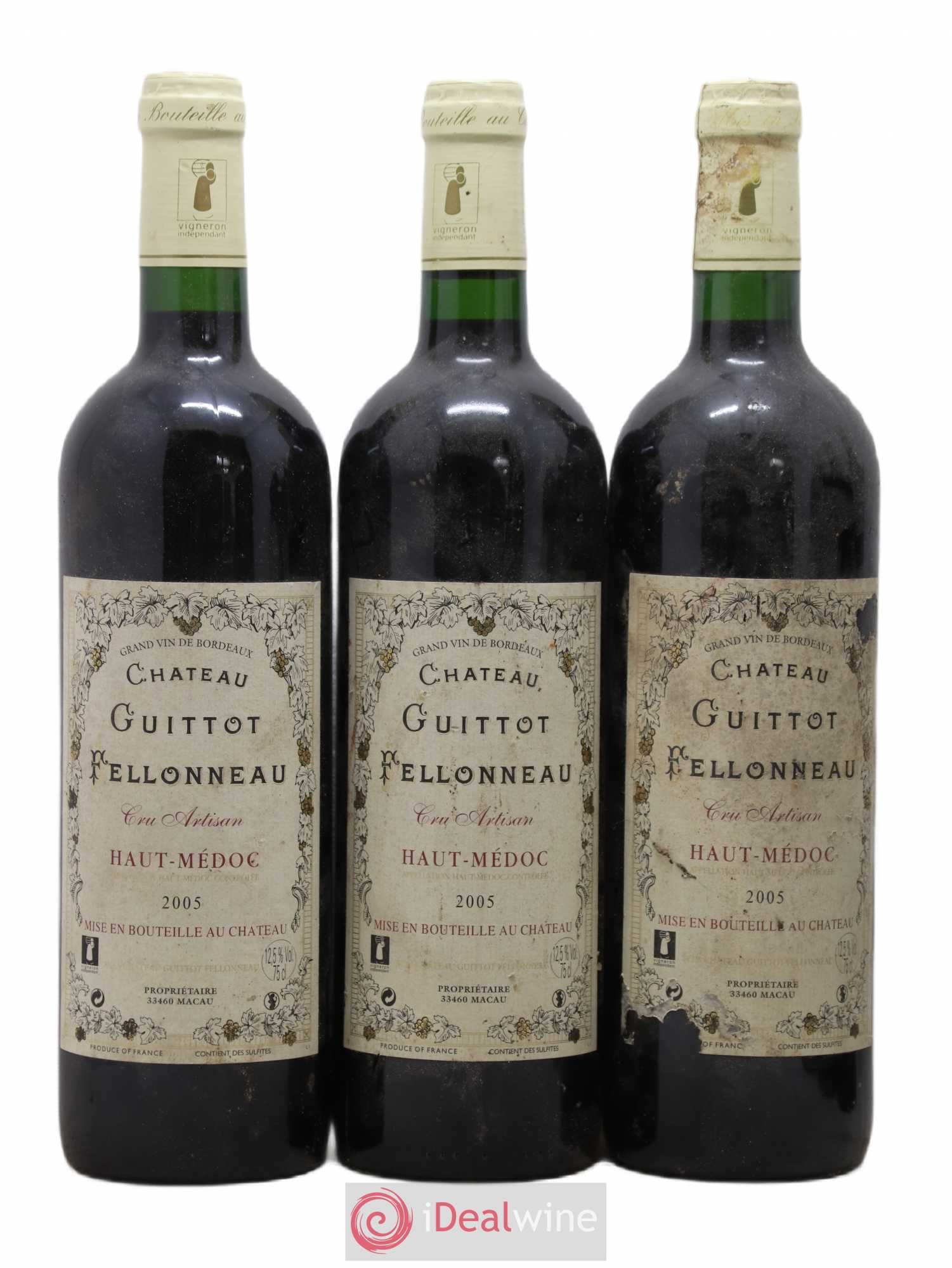 Haut Médoc Château Guittot Felloneau (sans prix de réserve) 2005 - Posten von 6 Flaschen - 1