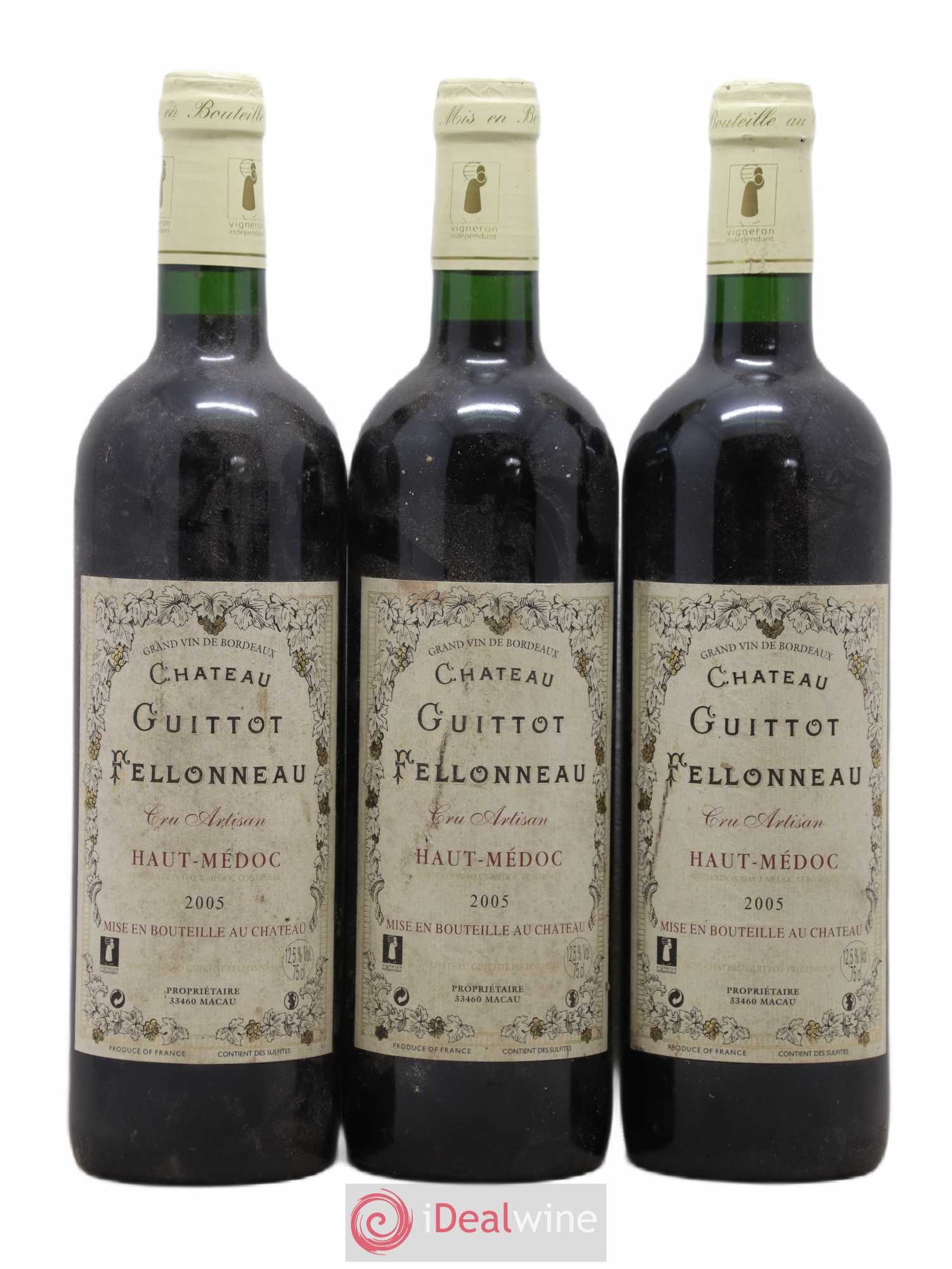 Haut Médoc Château Guittot Felloneau (sans prix de réserve) 2005 - Posten von 6 Flaschen - 2