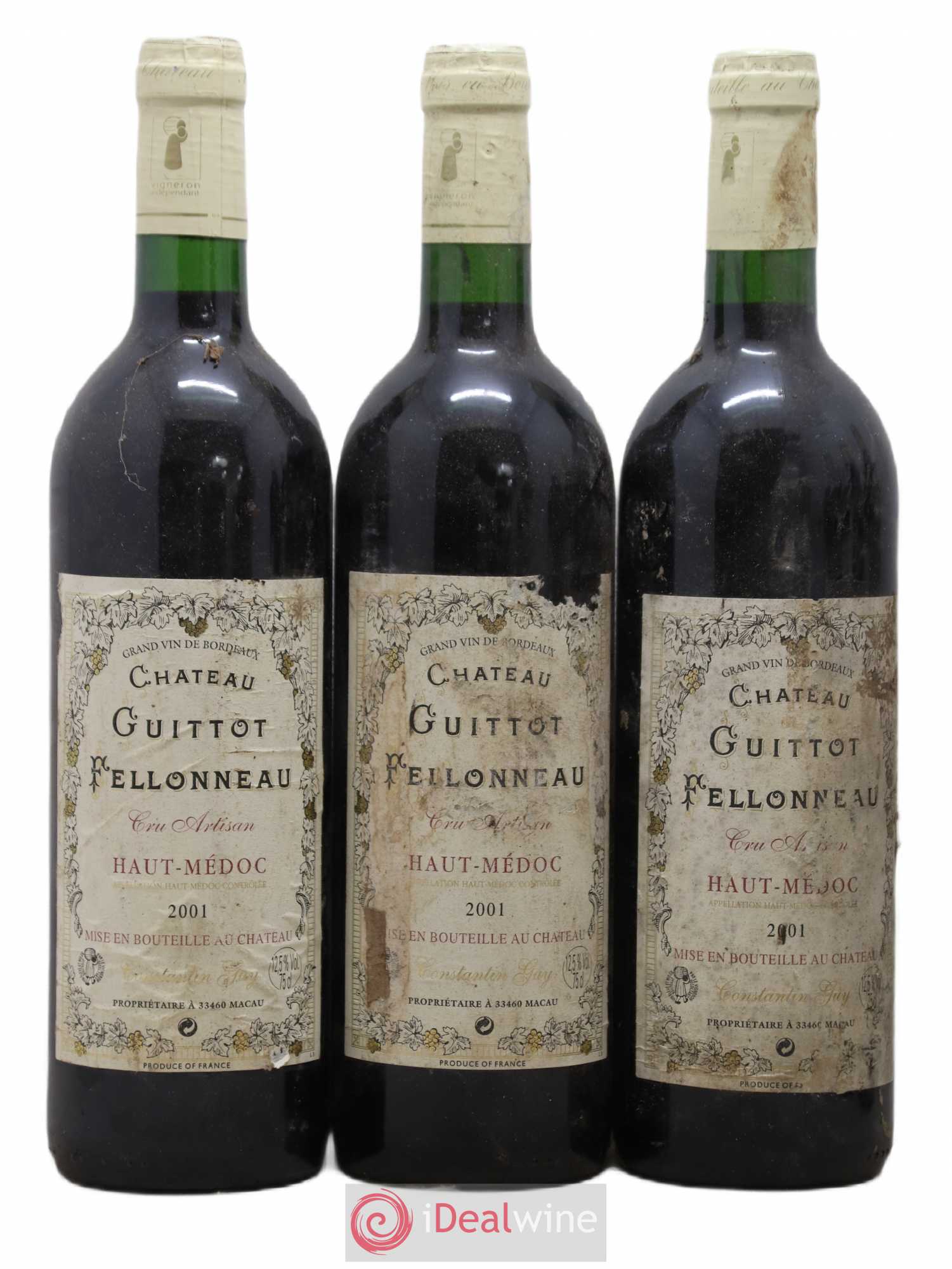 Haut Médoc Château Guittot Felloneau (sans prix de réserve) 2001 - Posten von 6 Flaschen - 1