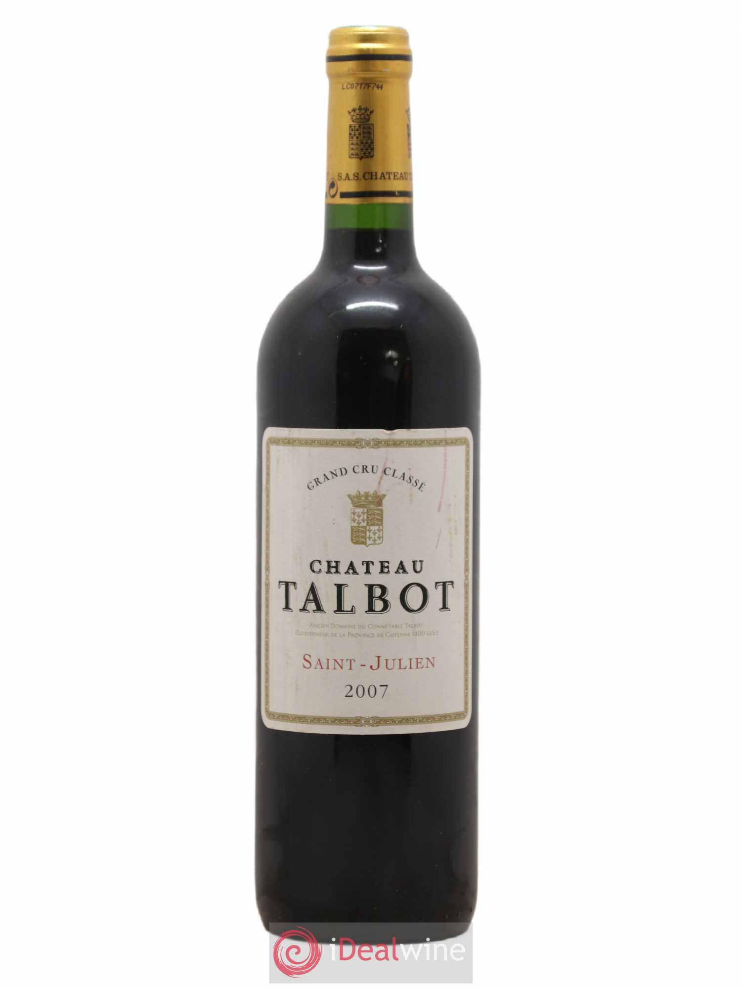 Château Talbot 4ème Grand Cru Classé 2007 - Lot de 1 bouteille - 0
