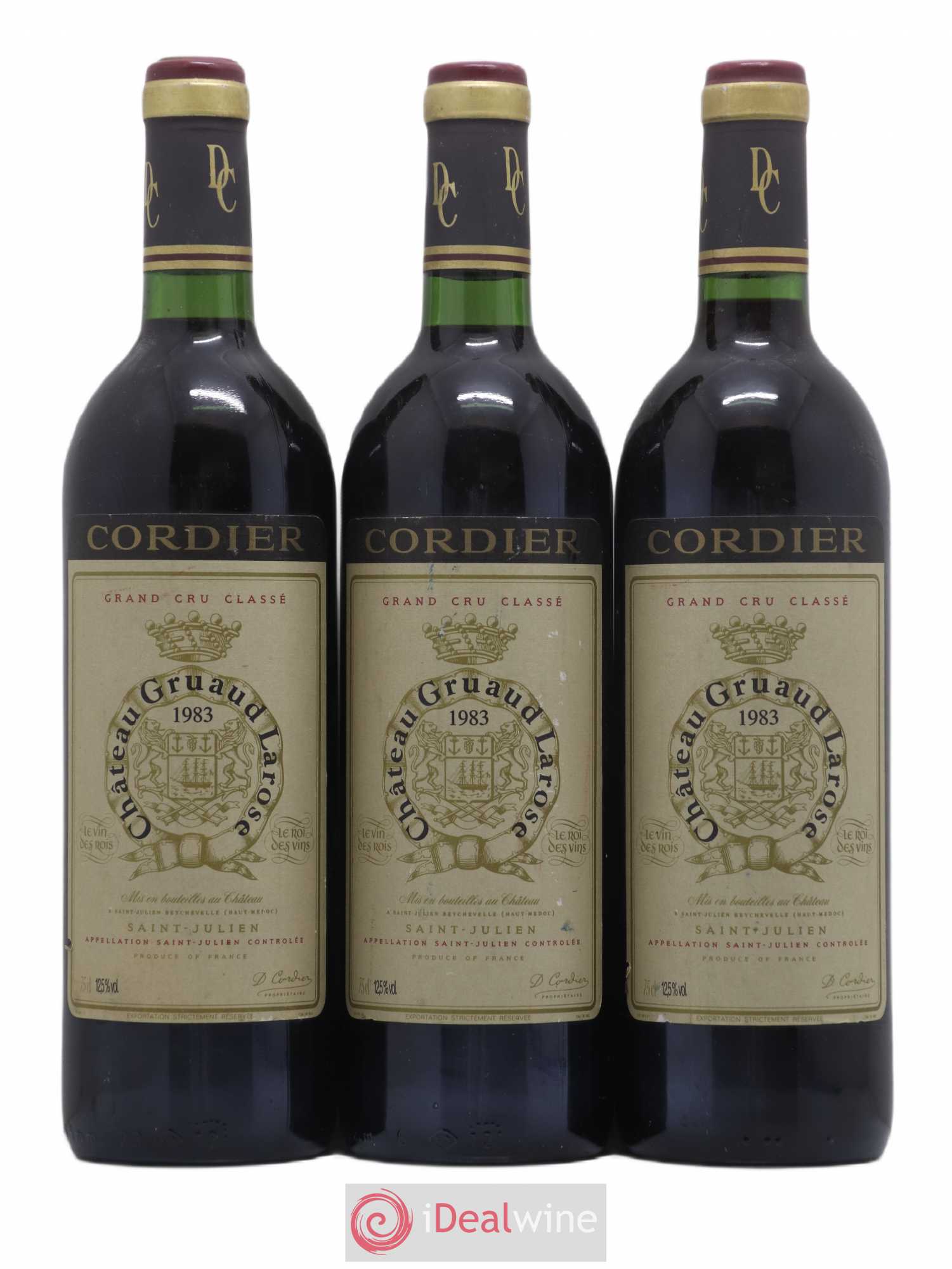 Château Gruaud Larose 2ème Grand Cru Classé 1983 - Lot de 3 bouteilles - 0