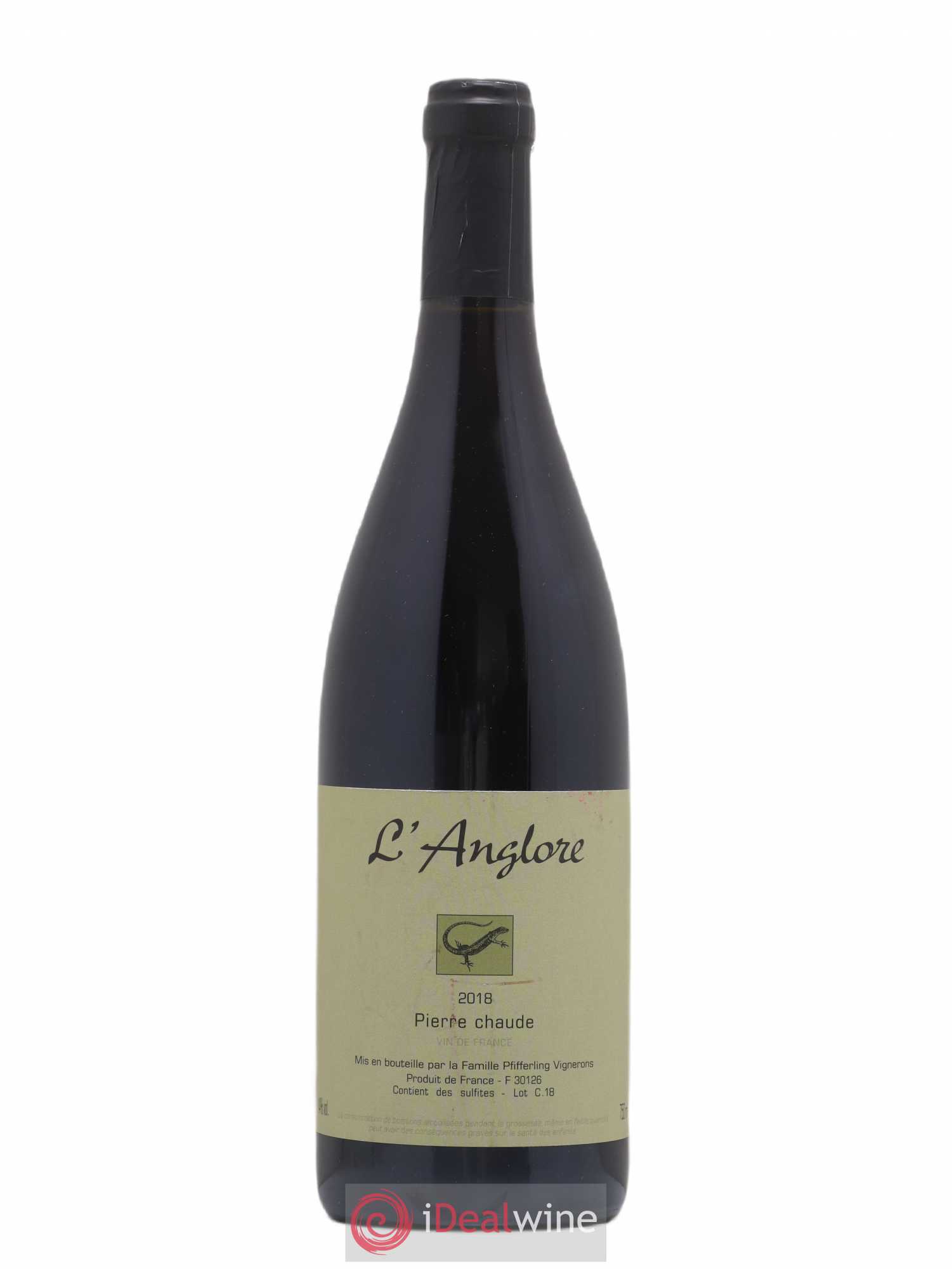 Vin de France Pierre chaude L'Anglore 2018 - Lot de 1 bouteille - 0