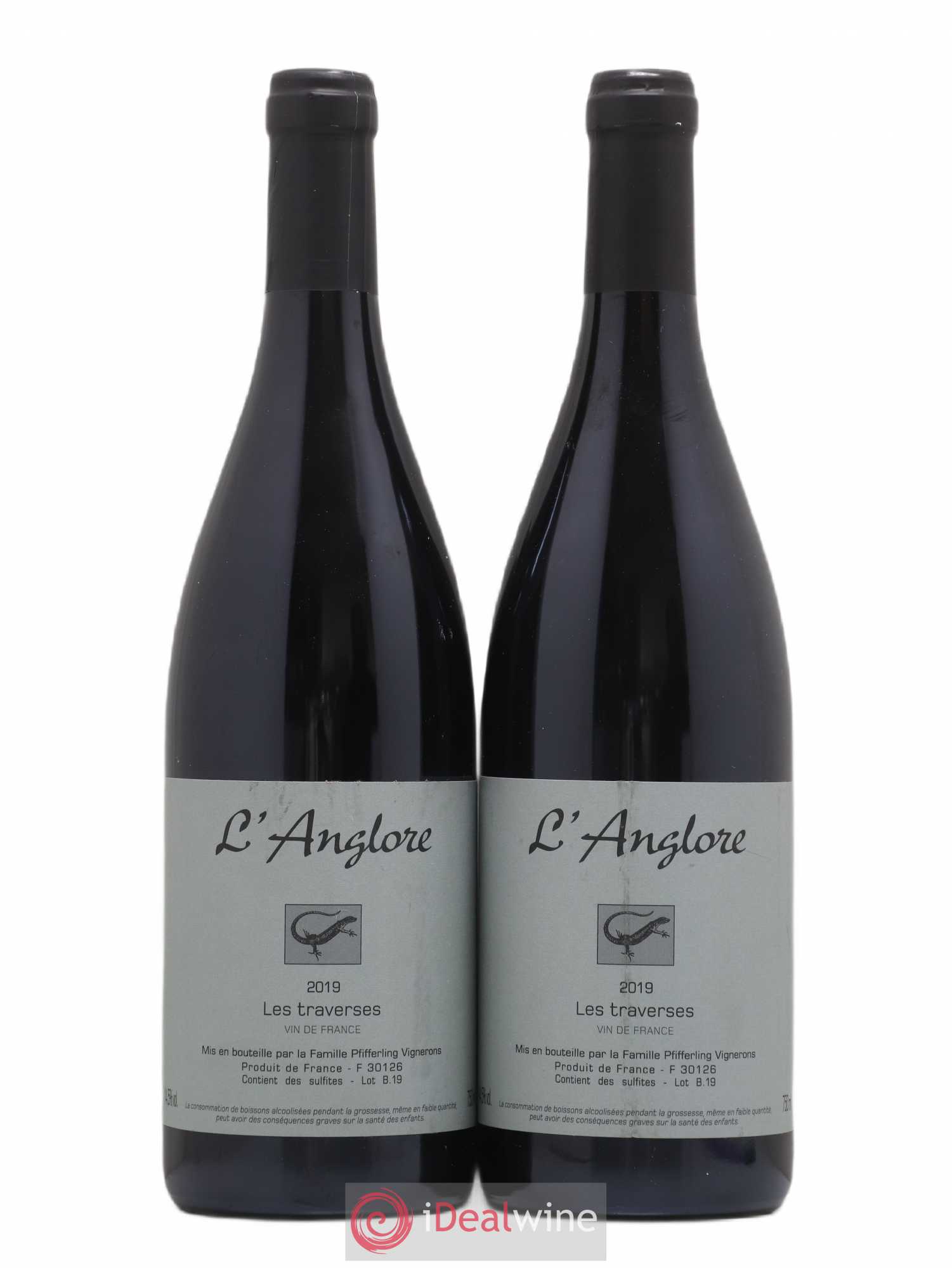 Vin de France Les Traverses L'Anglore 2019 - Lot de 2 bouteilles - 0