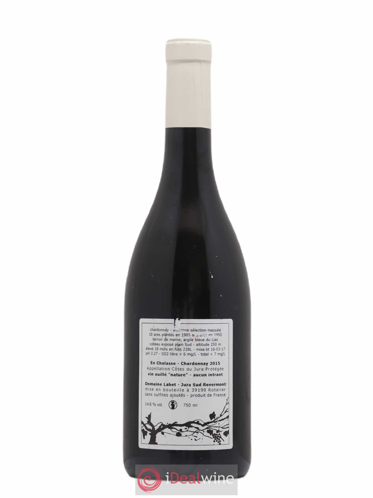 Côtes du Jura Chardonnay En Chalasse Romain - Julien - Charline Labet 2015 - Lot de 1 bouteille - 1