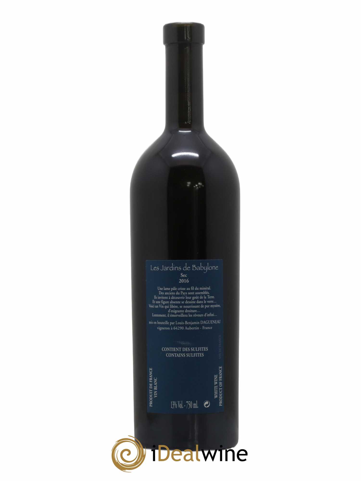 Vin de France(anciennement Jurançon) Les Jardins de Babylone Sec Didier Dagueneau 2016 - Lot de 1 bouteille - 1