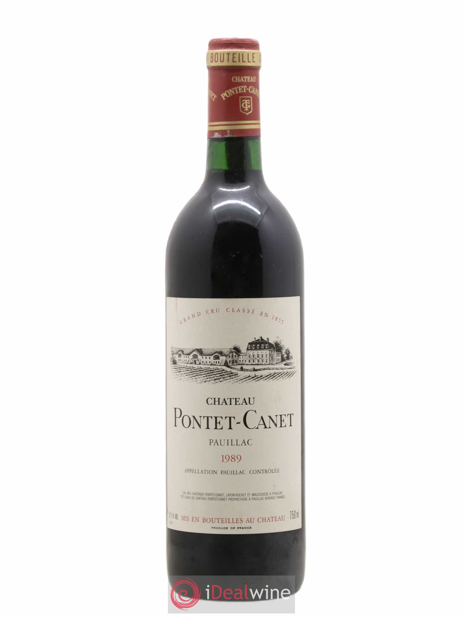 Château Pontet Canet 5ème Grand Cru Classé 1989 - Lot de 1 bouteille - 0