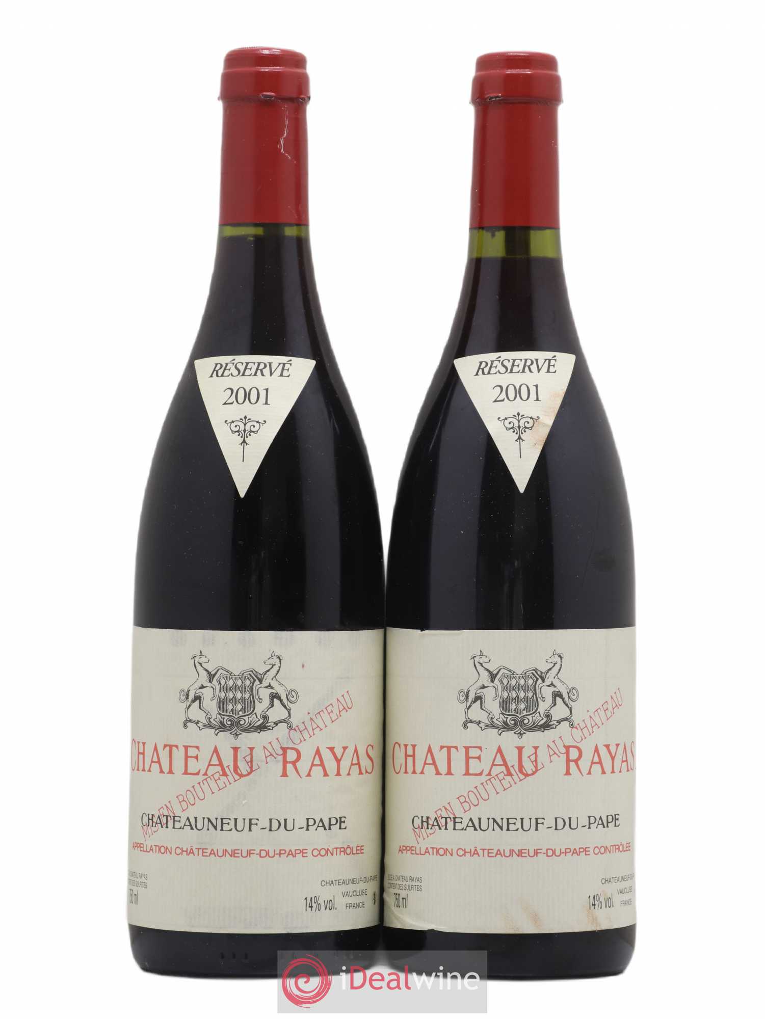 Châteauneuf-du-Pape Château Rayas Emmanuel Reynaud 2001 - Lot de 2 bouteilles - 0