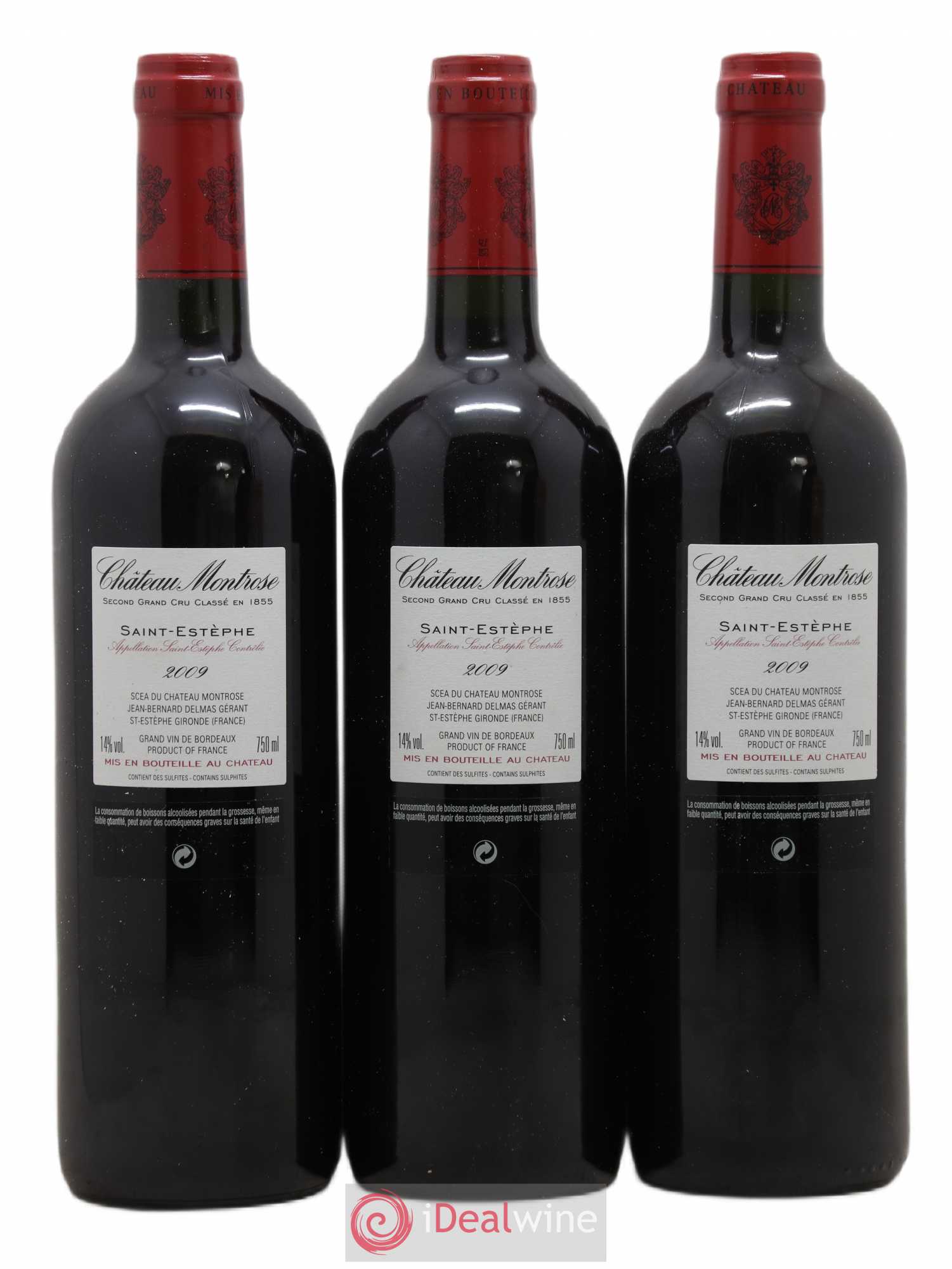 Château Montrose 2ème Grand Cru Classé 2009 - Lot de 3 bouteilles - 1