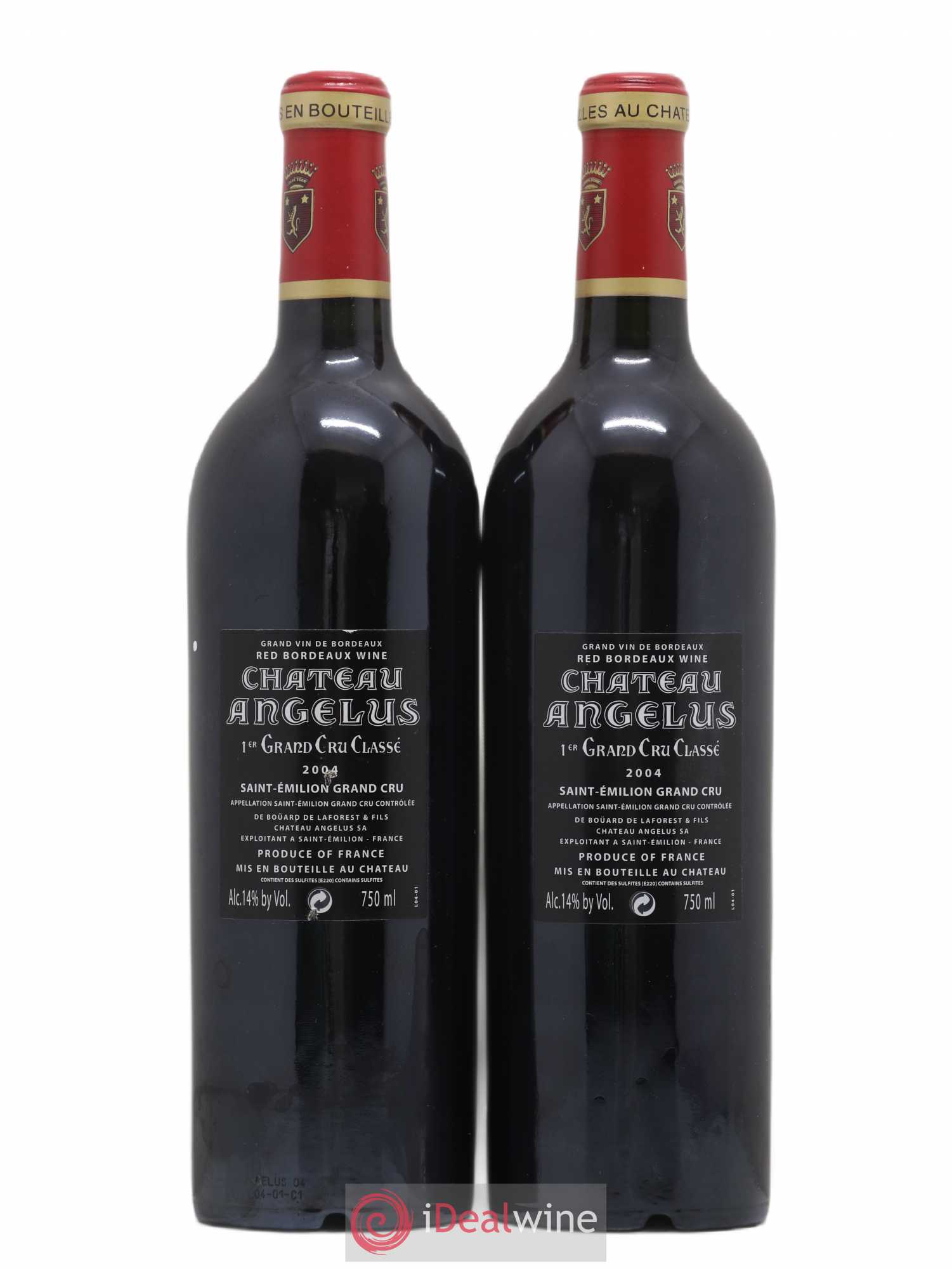 Château Angélus 1er Grand Cru Classé A 2004 - Lot de 2 bouteilles - 1