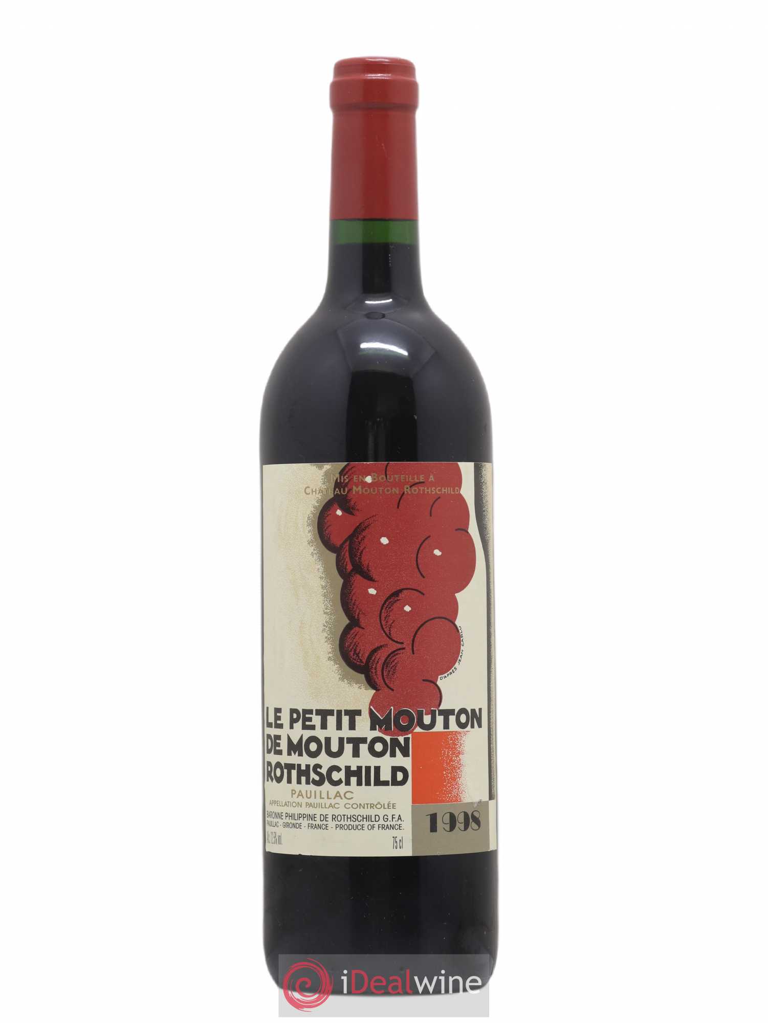Petit Mouton Second Vin 1998 - Lot de 1 bouteille - 0