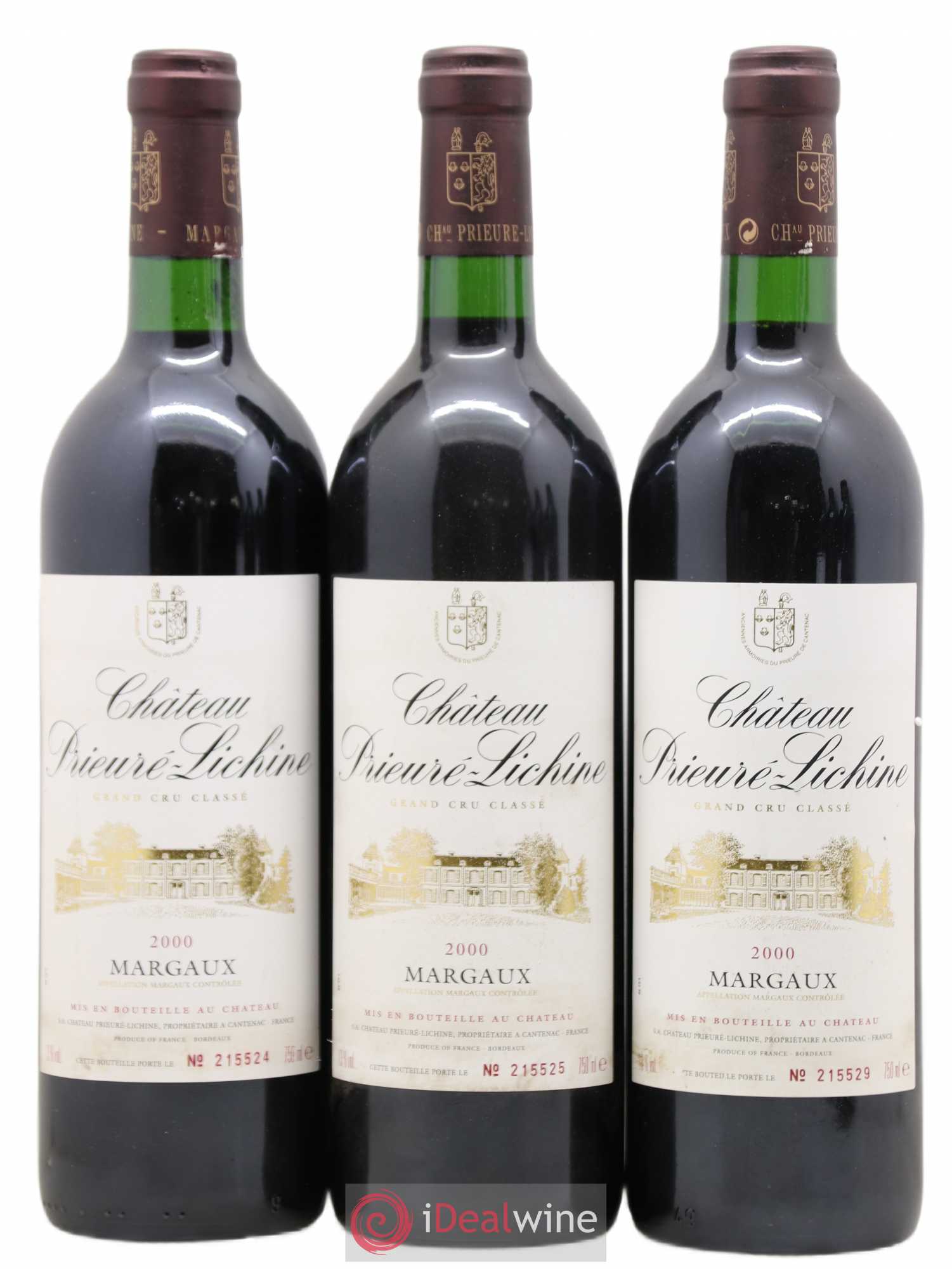 Château Prieuré Lichine 4ème Grand Cru Classé 2000 - Lot de 6 bouteilles - 1