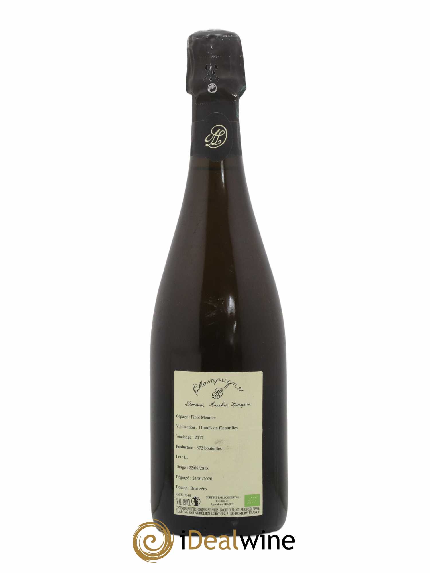 100% Meunier Aurélien Lurquin 2017 - Lot de 1 bouteille - 1