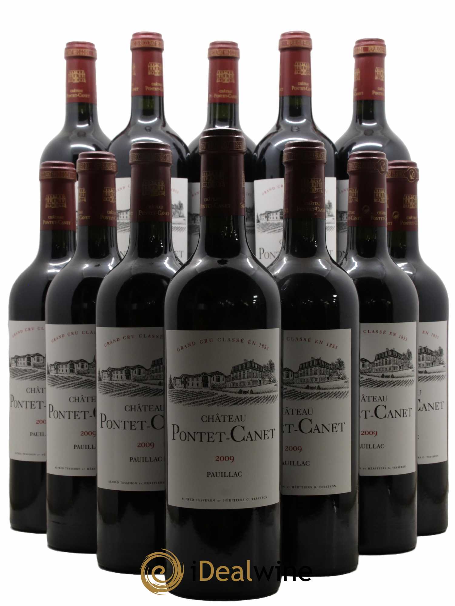 Château Pontet Canet 5ème Grand Cru Classé 2009 - Lot de 12 bouteilles - 0