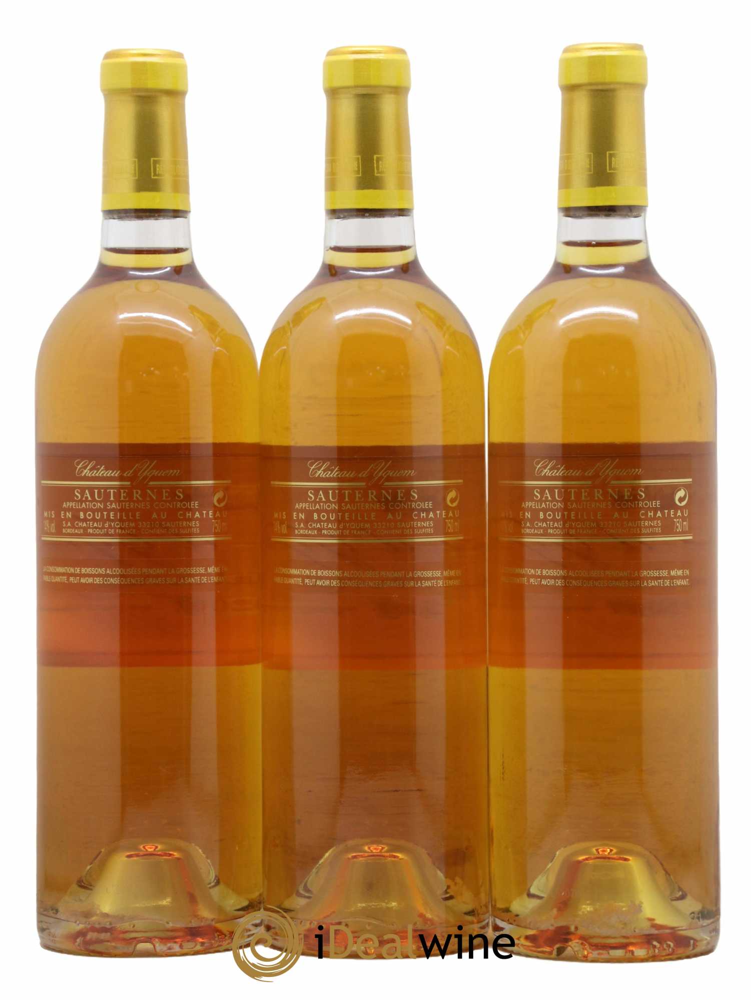 Château d' Yquem 1er Cru Classé Supérieur 2007 - Lot de 3 bouteilles - 1