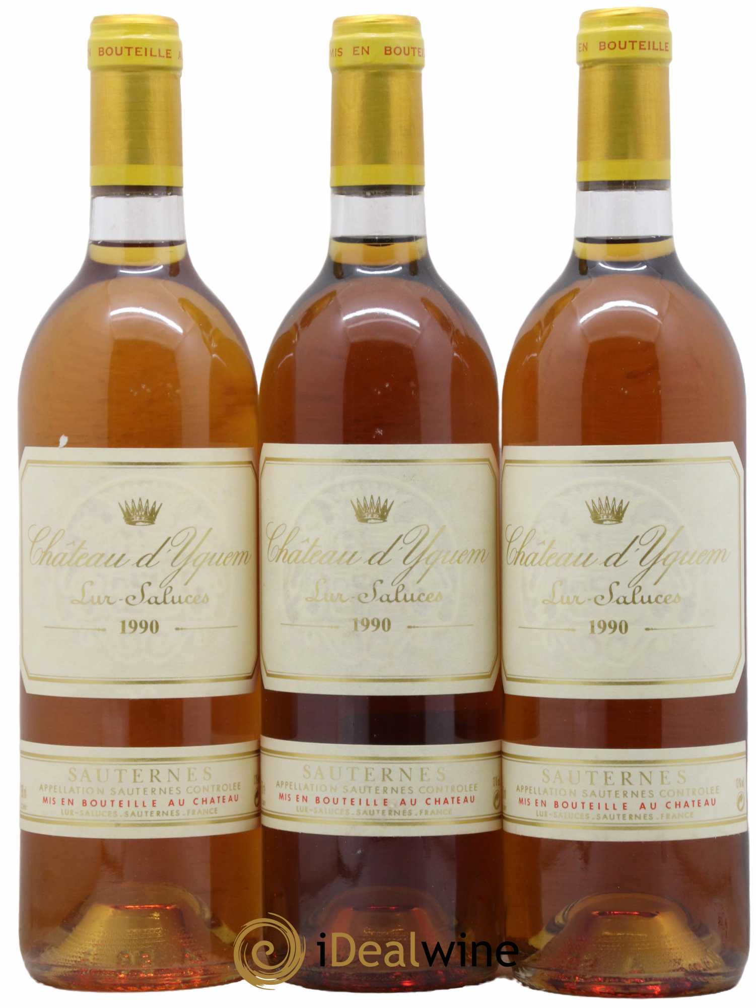 Château d' Yquem 1er Cru Classé Supérieur 1990 - Lotto di 3 bottiglie - 0