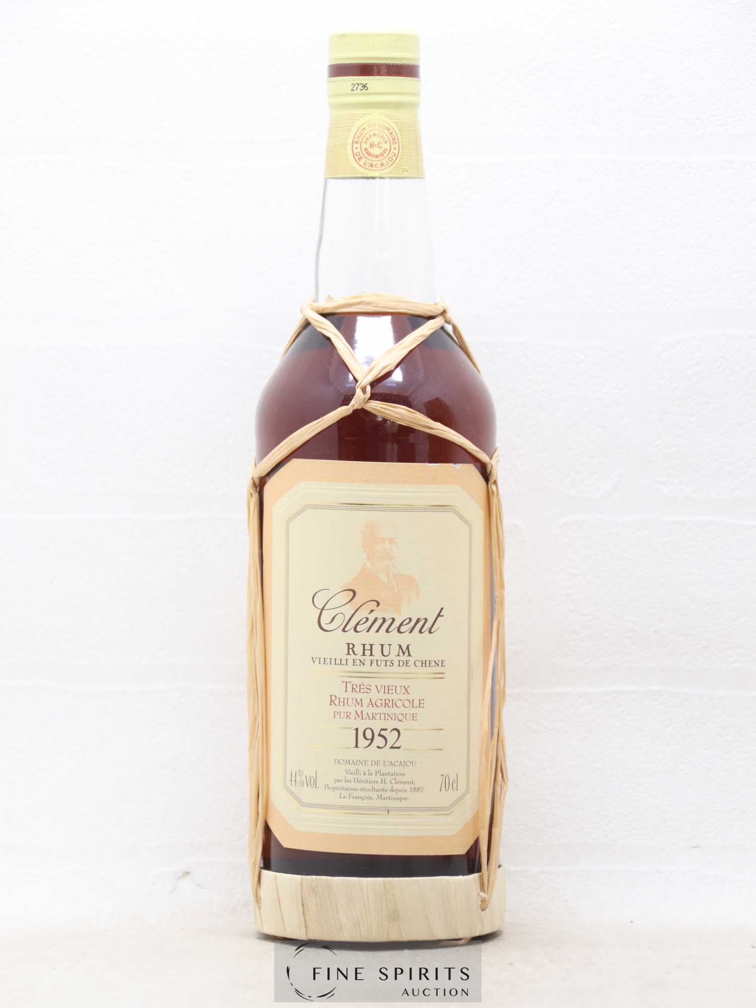 Clément 1952 Of. Domaine de l'Acajou Vieilli en fûts de Chêne bottled in 1991 - Lot of 1 bottle - 1
