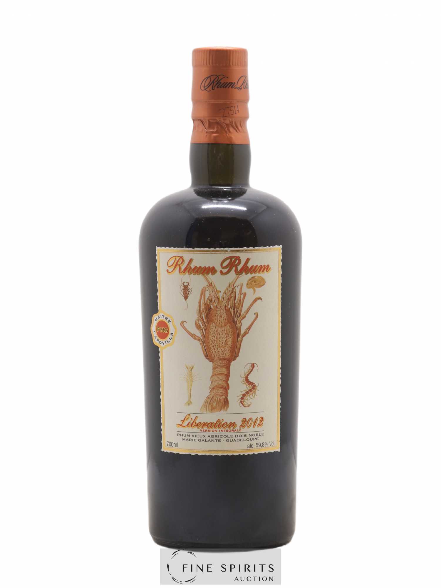 Rhum Rhum Of. PMG - Maitre Capovilla Libération 2012 Version Intégrale - Lot de 1 bouteille - 1