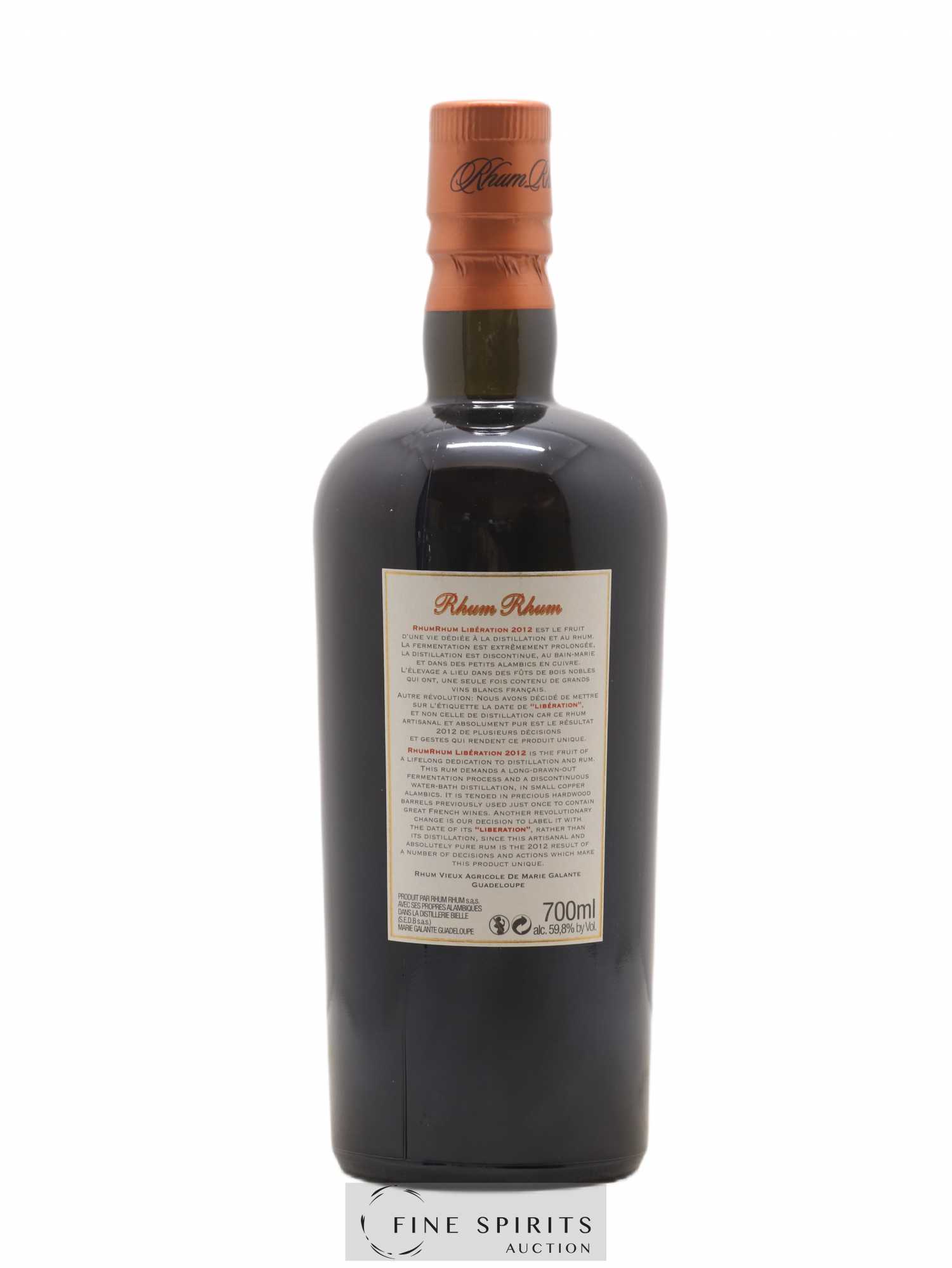 Rhum Rhum Of. PMG - Maitre Capovilla Libération 2012 Version Intégrale - Lot de 1 bouteille - 2