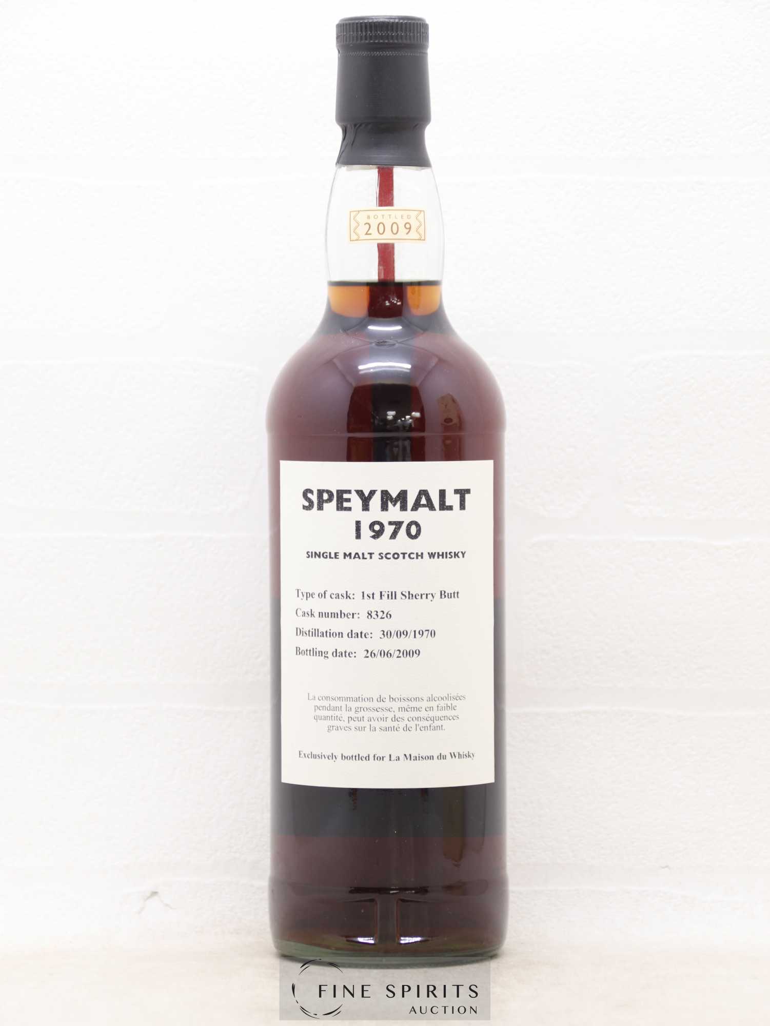 Speymalt From Macallan 1970 Gordon & MacPhail 1st Fill Sherry Butt - Cask n°8326 - bottled 2009 LMDW - Lot de 1 bouteille - 2