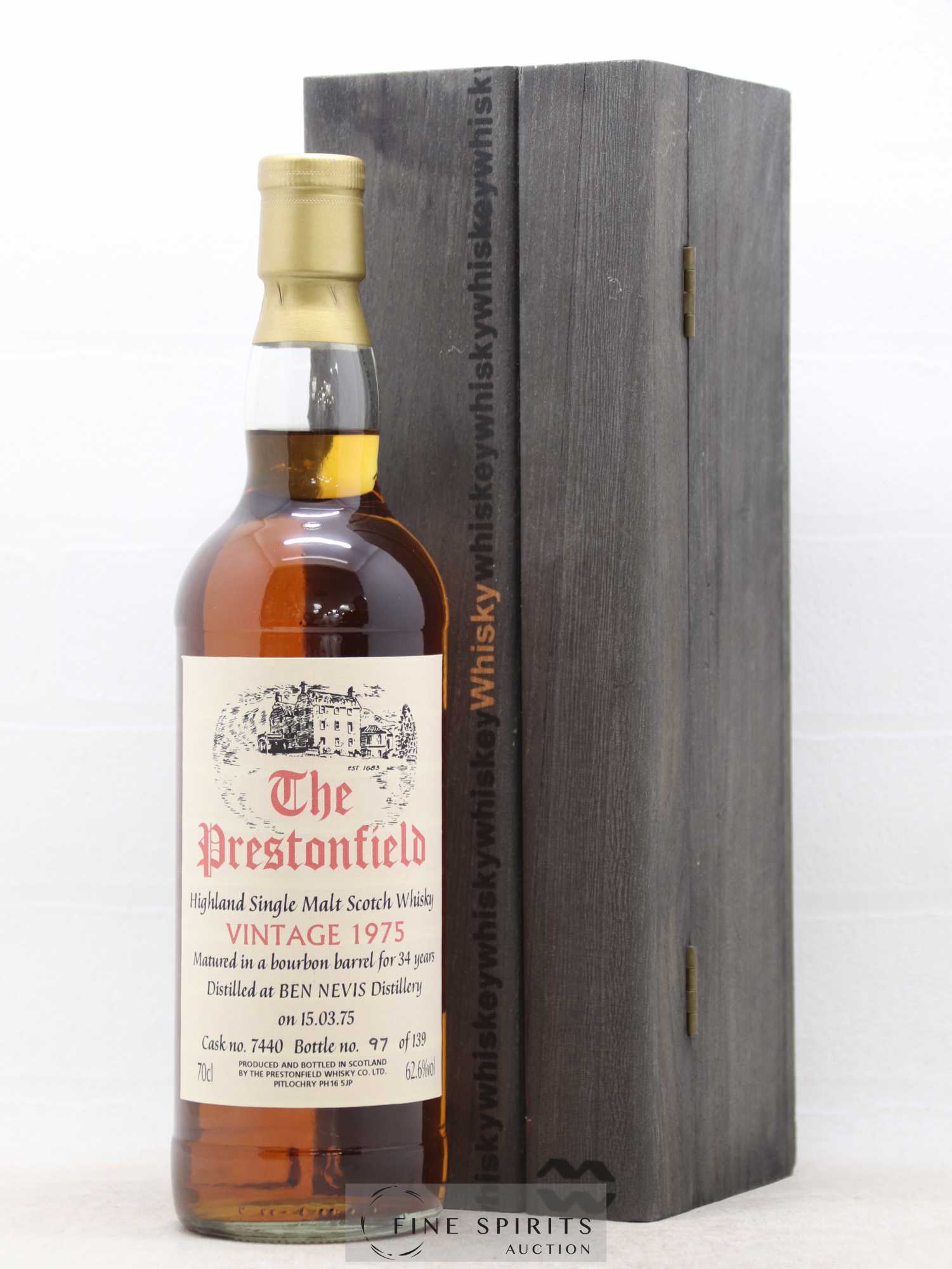 Ben Nevis 34 years 1975 The Prestonfield Bourbon Barrel n°7440 - One of 139 LMDW Import - Lot de 1 bouteille - 1