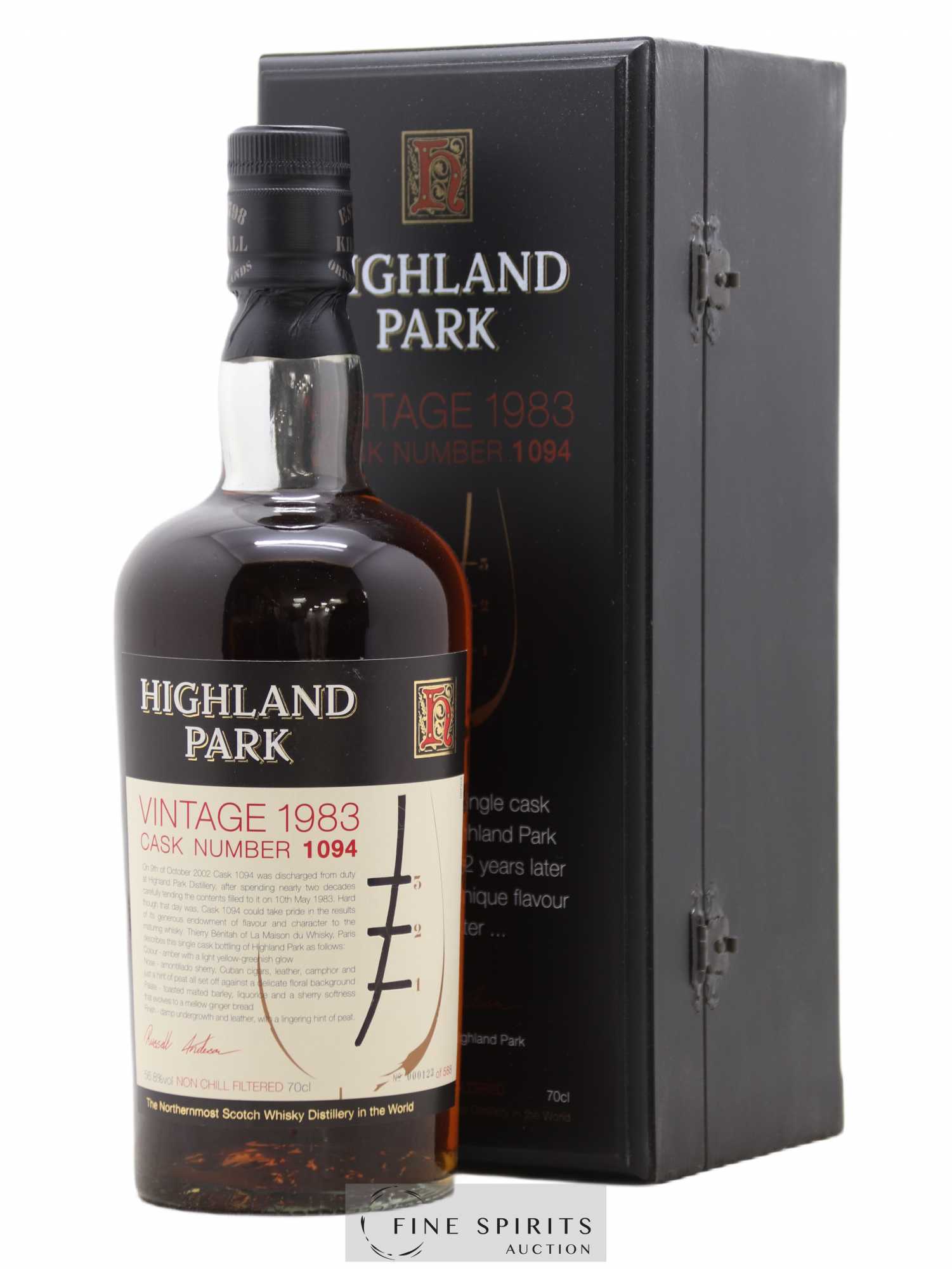 Highland Park 1983 Of. Cask n°1094 - One of 588 - bottled 2002 - Lot de 1 bouteille - 0