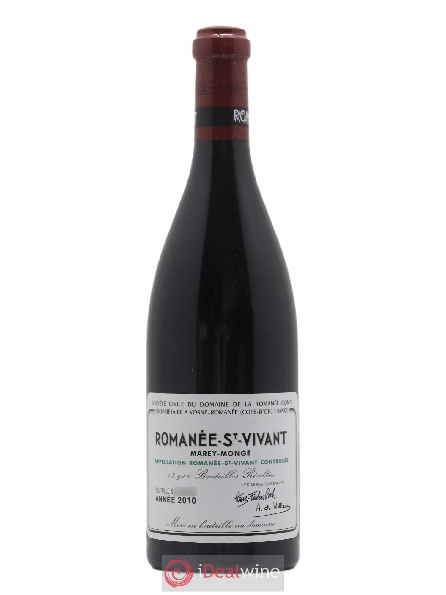Romanée-Saint-Vivant Grand Cru Domaine de la Romanée-Conti 2010 - Lot de 1 bouteille - 0