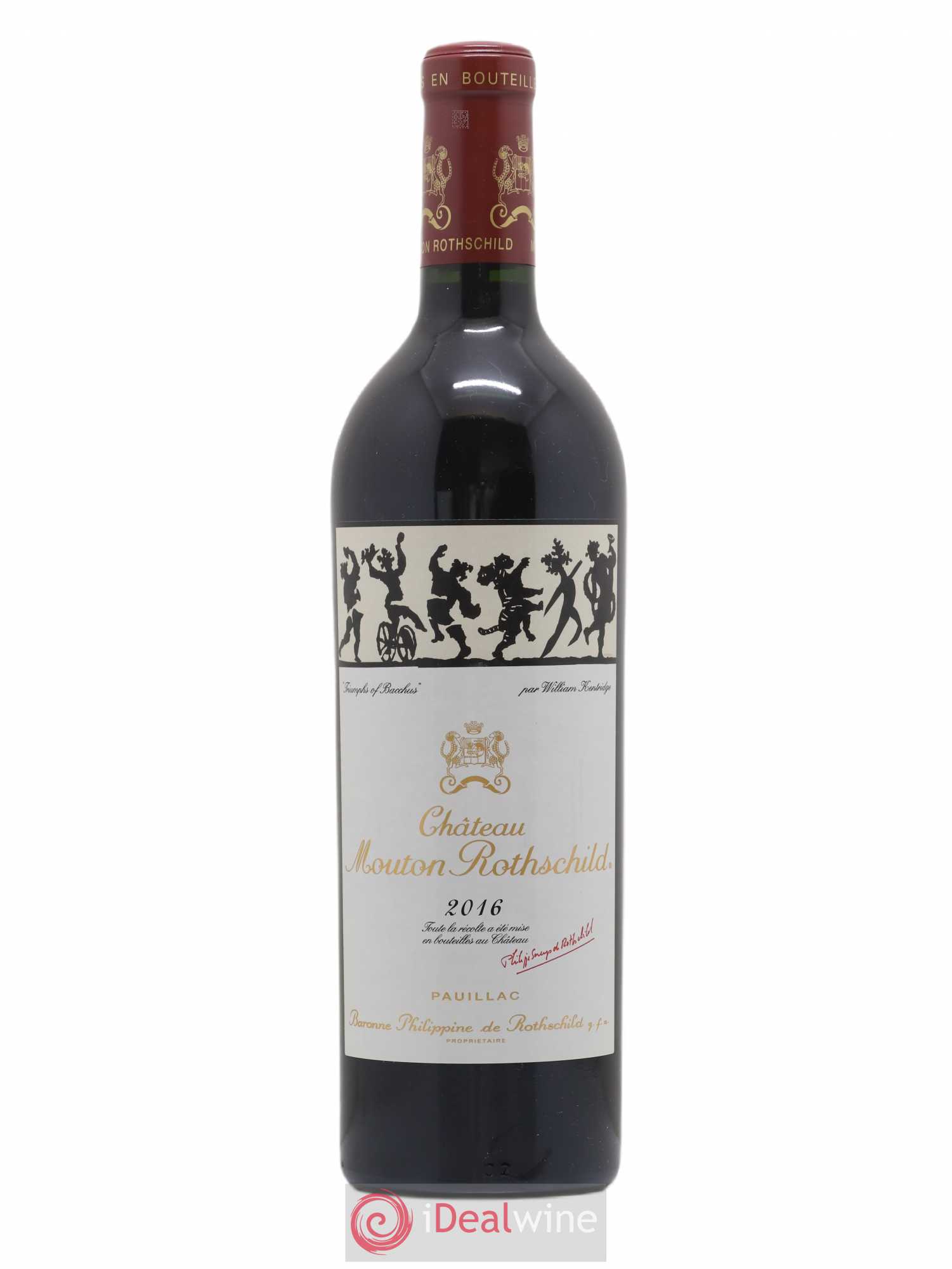 Château Mouton Rothschild 1er Grand Cru Classé 2016 - Lot de 1 bouteille - 0